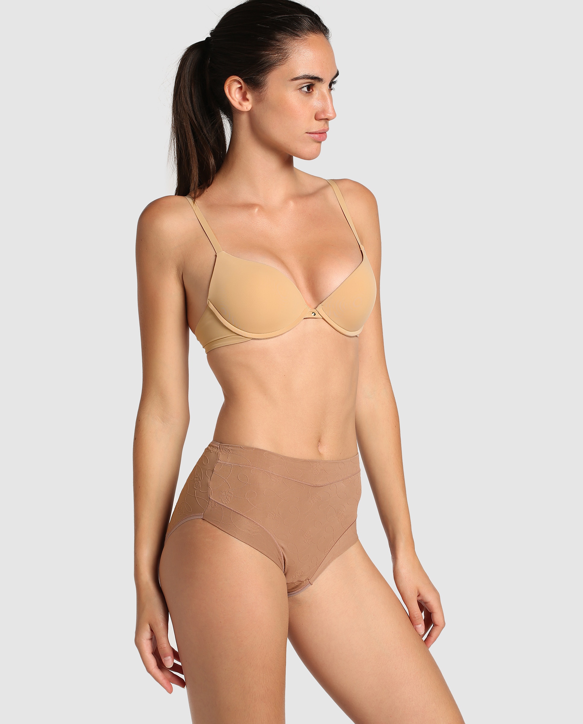 Imagen 2 de Braga de mujer Janira clásica de cintura alta - Beige Beige