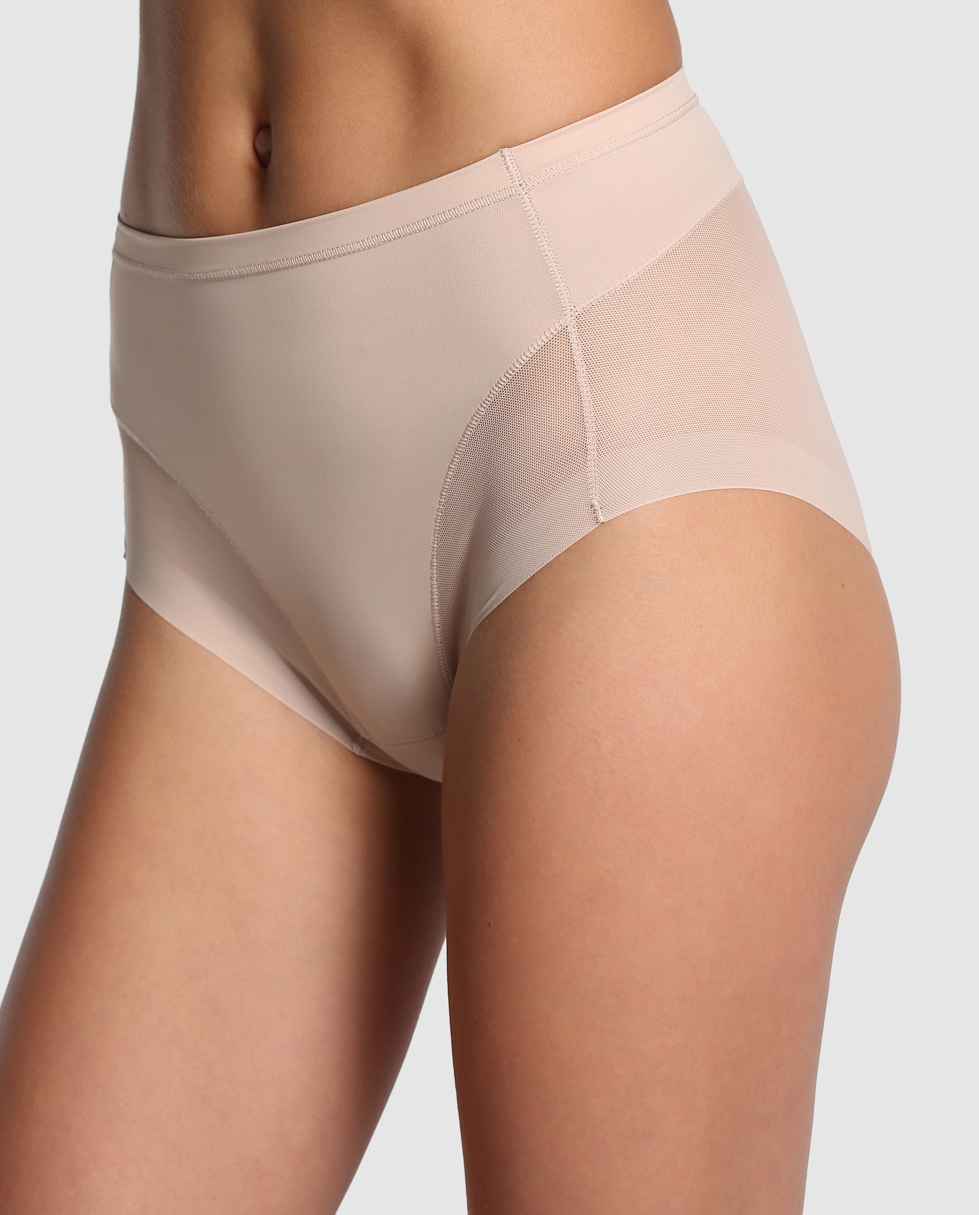 Cuecas altas de mulher Janira de corte clássico Marfim-1