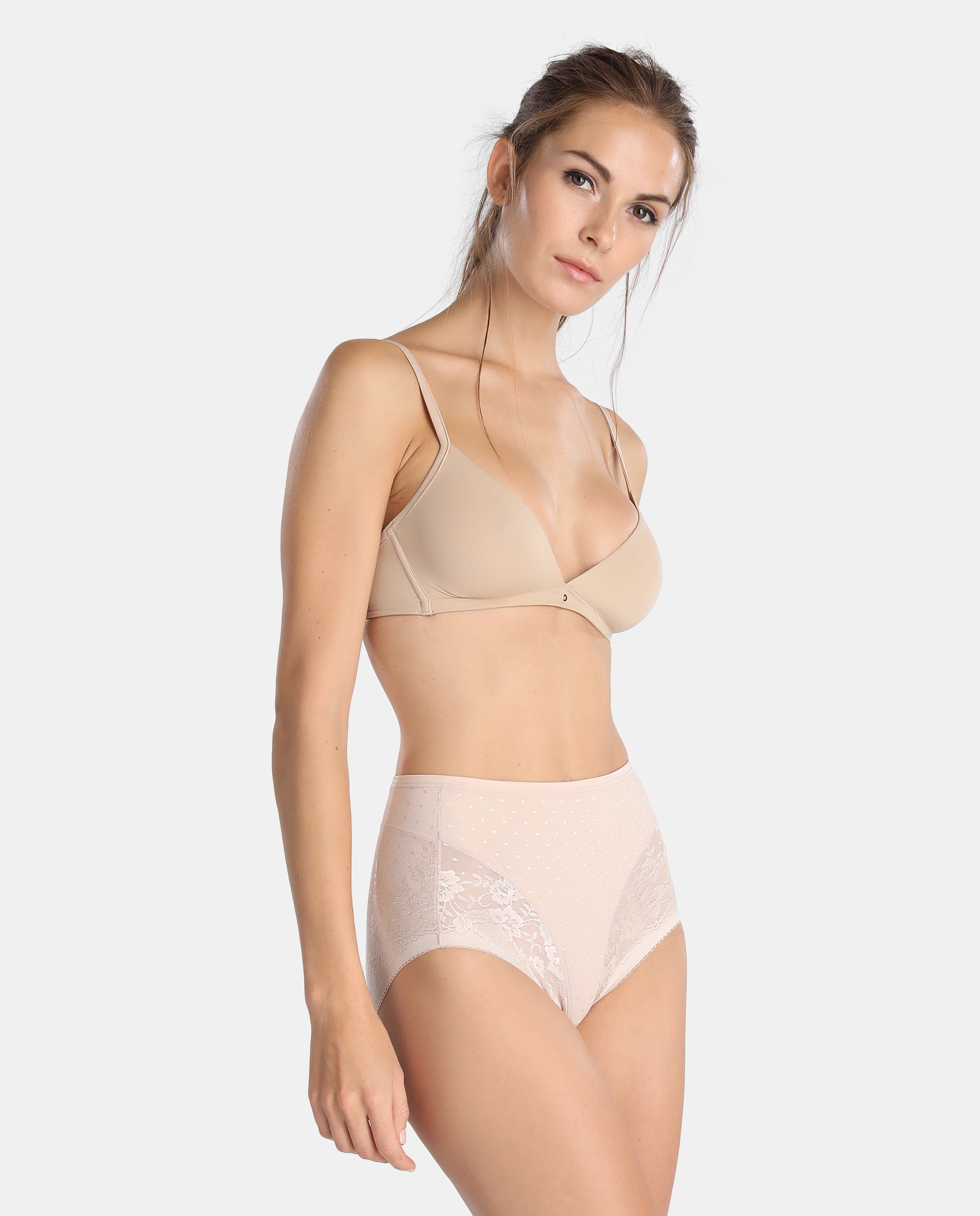 Braga moldeadora con control y diseño floral de mujer Janira - Natural Natural-3
