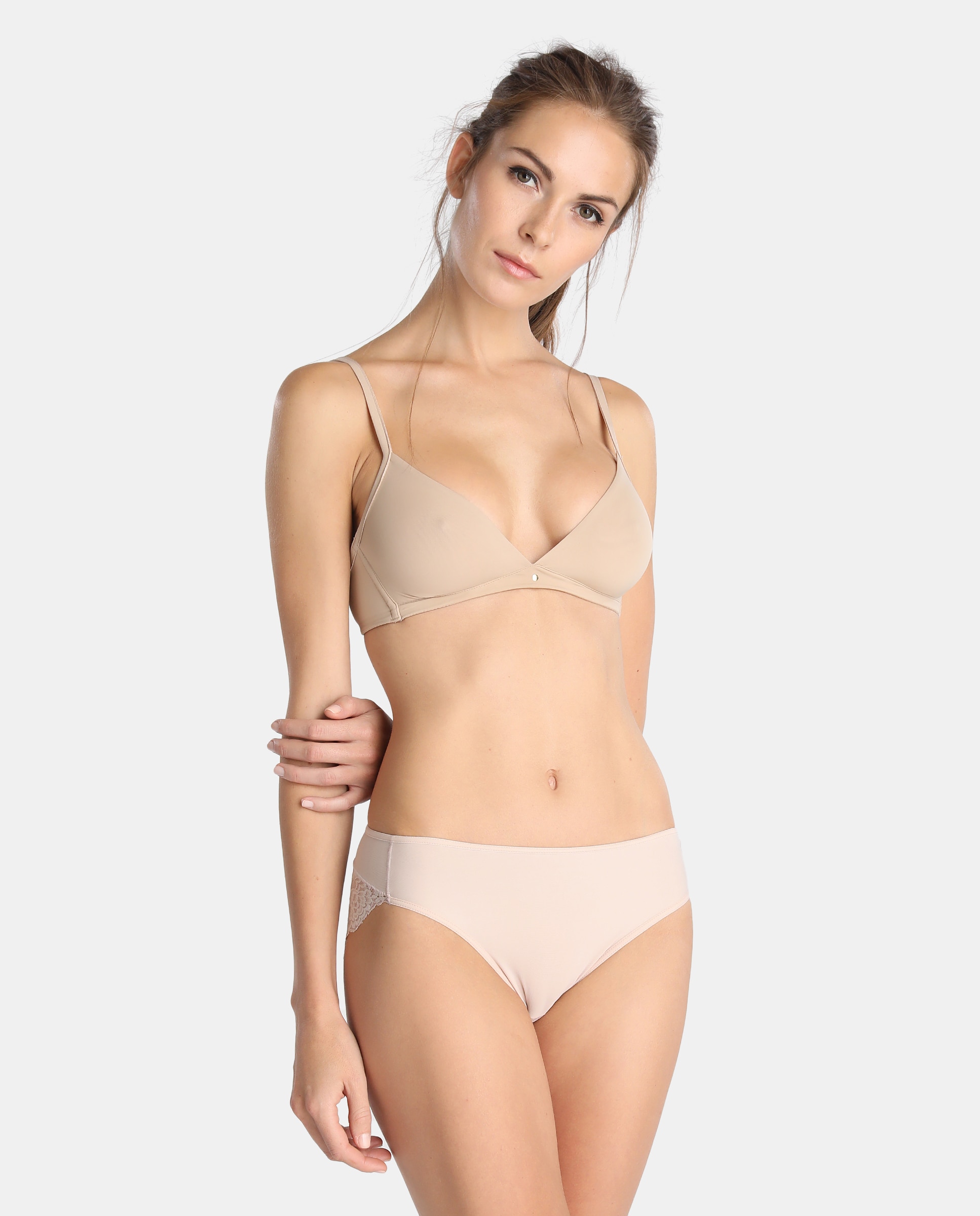 Braga de encaje mark-free de mujer Janira - Natural Natural-3