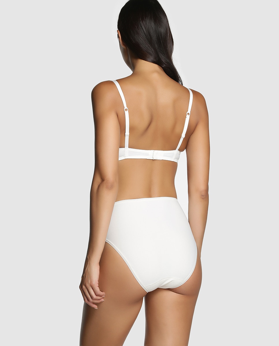 Braga con encaje floral de mujer Janira - Blanco Blanco-2