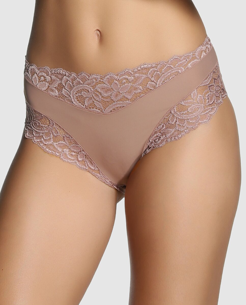 Braga con encaje floral de mujer Janira - Beige Beige-1