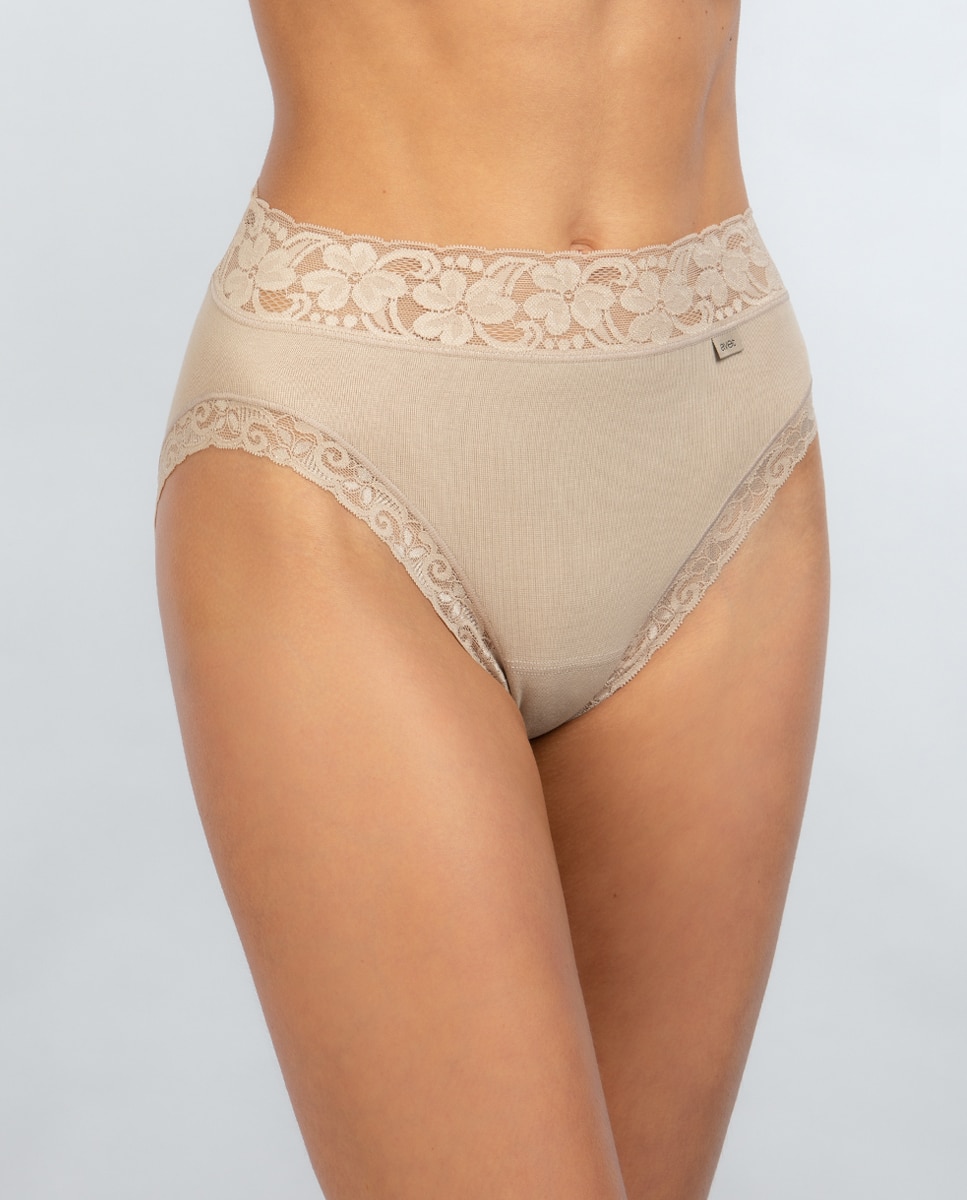 Imagem 0 de Cueca de Biquíni de Algodão com Rendas e sem Costuras