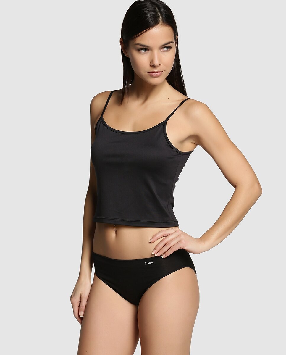 Cuecas de algodão com máximo conforto de mulher Janira Preto-3