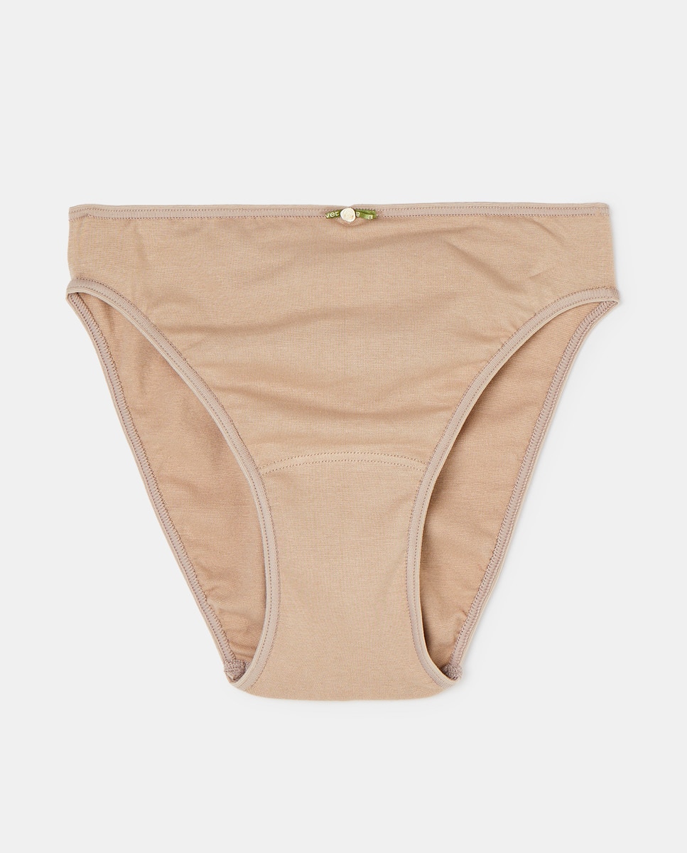 Cueca Mini de Algodão/Licra sem Costuras Areia-4