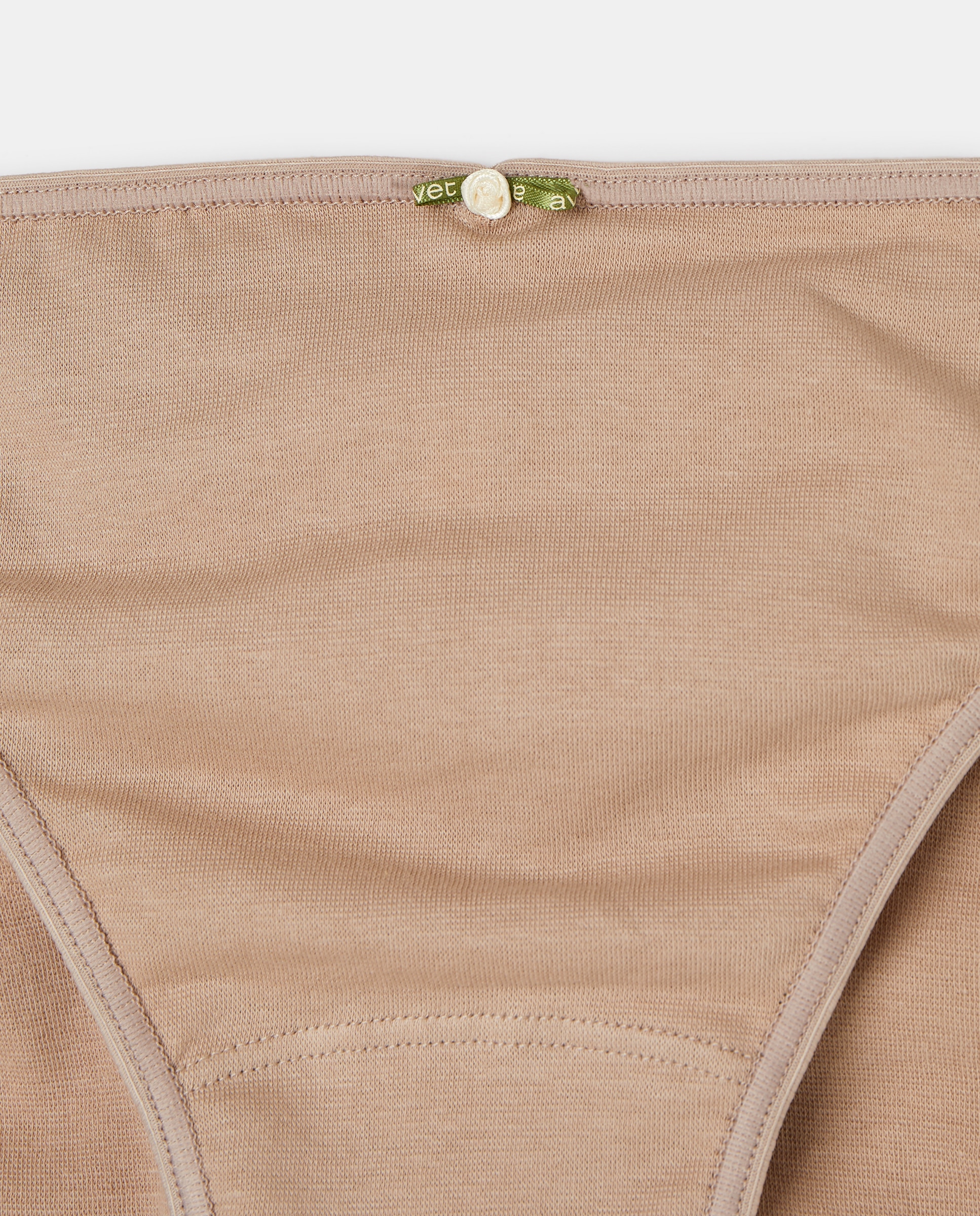 Cueca Mini de Algodão/Licra sem Costuras Areia-5