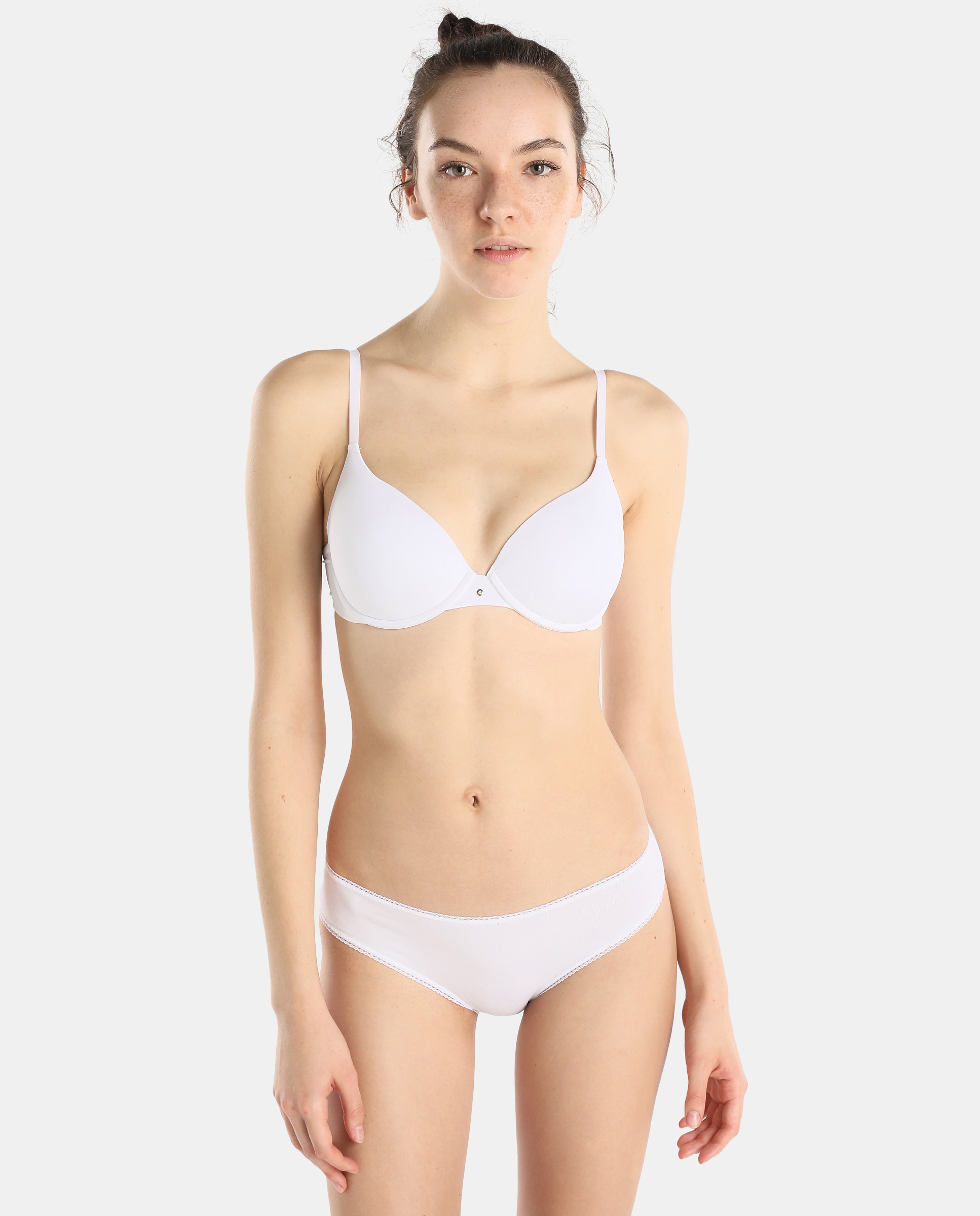 Cueca de biquíni Pecado Original de algodão Branco-3