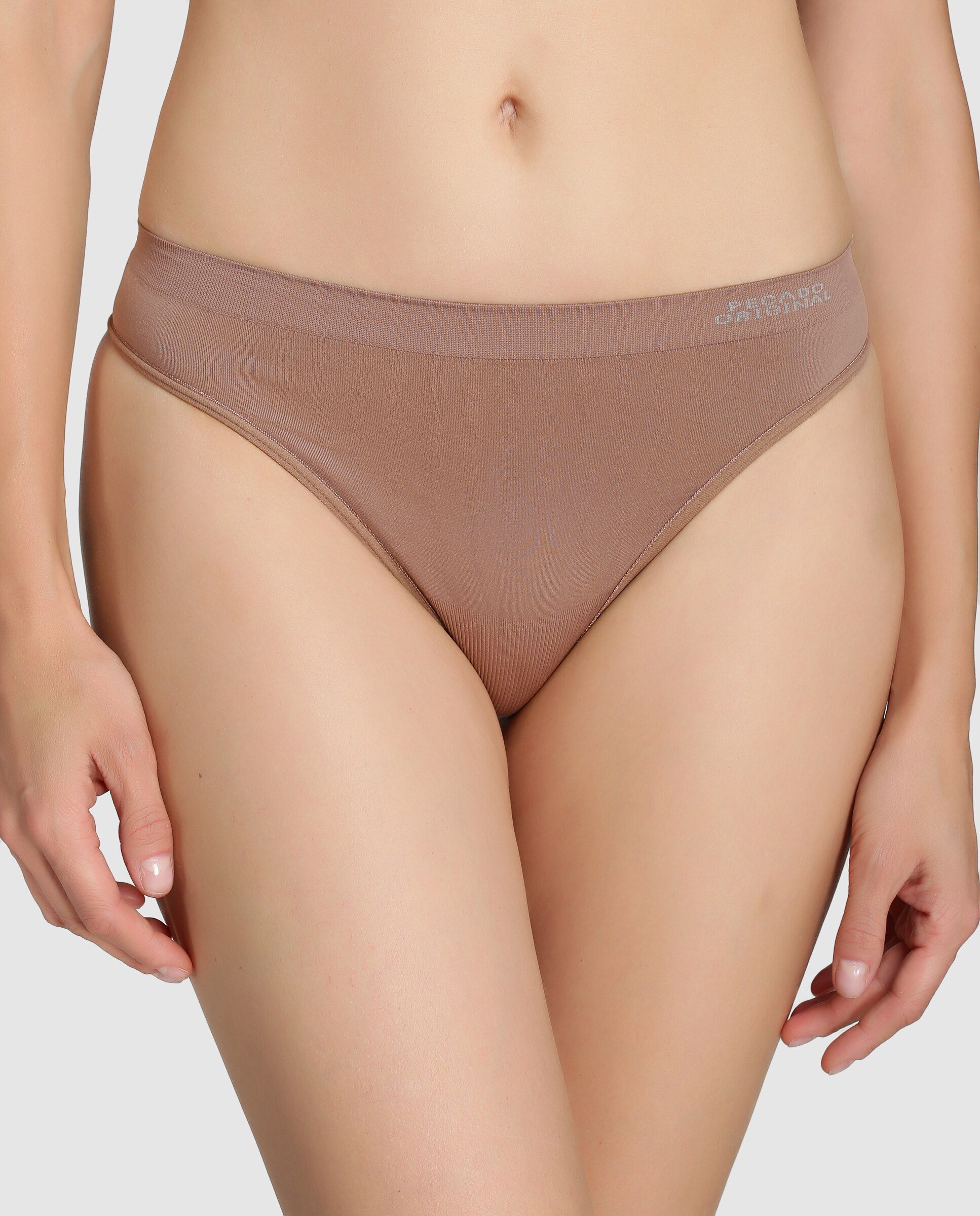 Tanga de mujer Pecado Original liso - Visón Visón-1