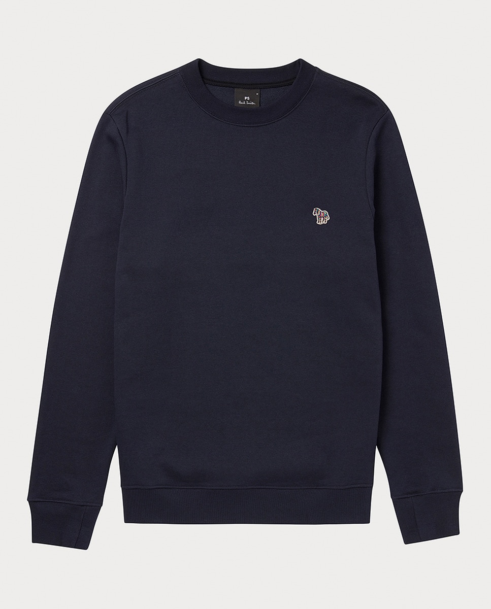 Sweatshirt com Animal Print de Zebra Azul-marinho-3