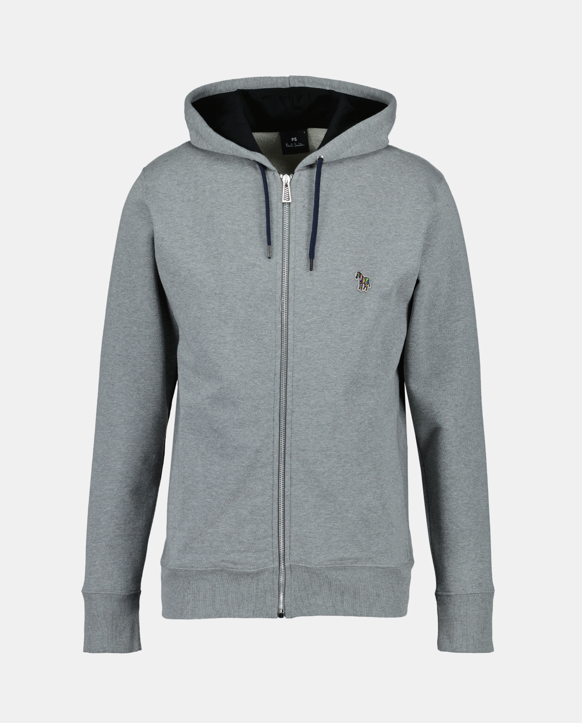 Sweatshirt com Animal Print de Zebra e Capuz Cinzento-4