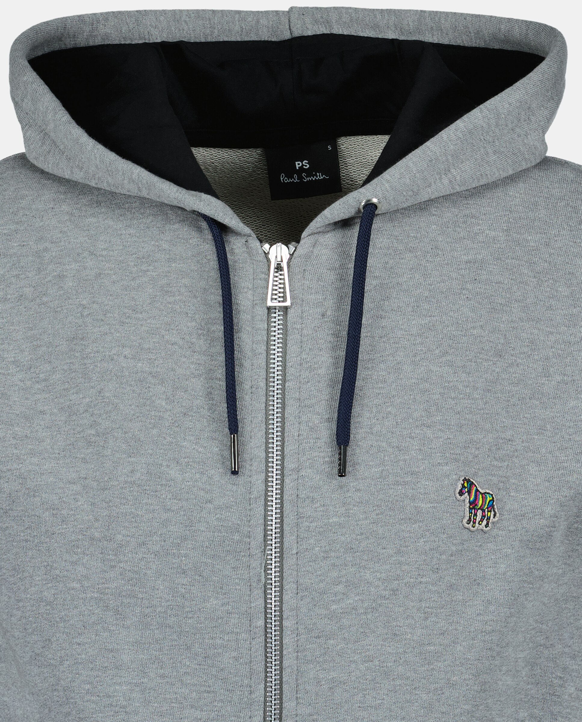 Sweatshirt com Animal Print de Zebra e Capuz Cinzento-5
