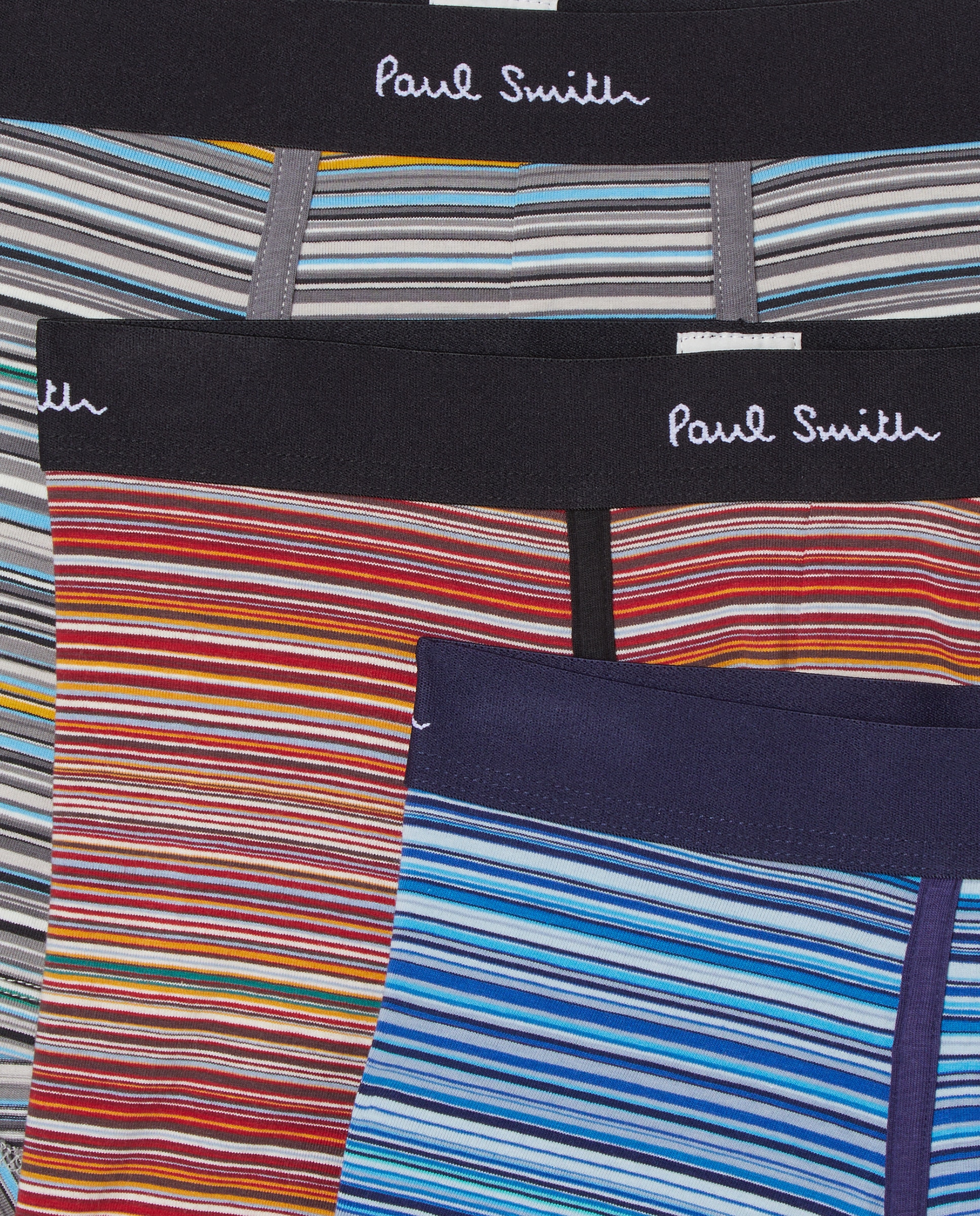 Embalagem de 3 Boxers com Logótipo às Riscas Multicolor-2