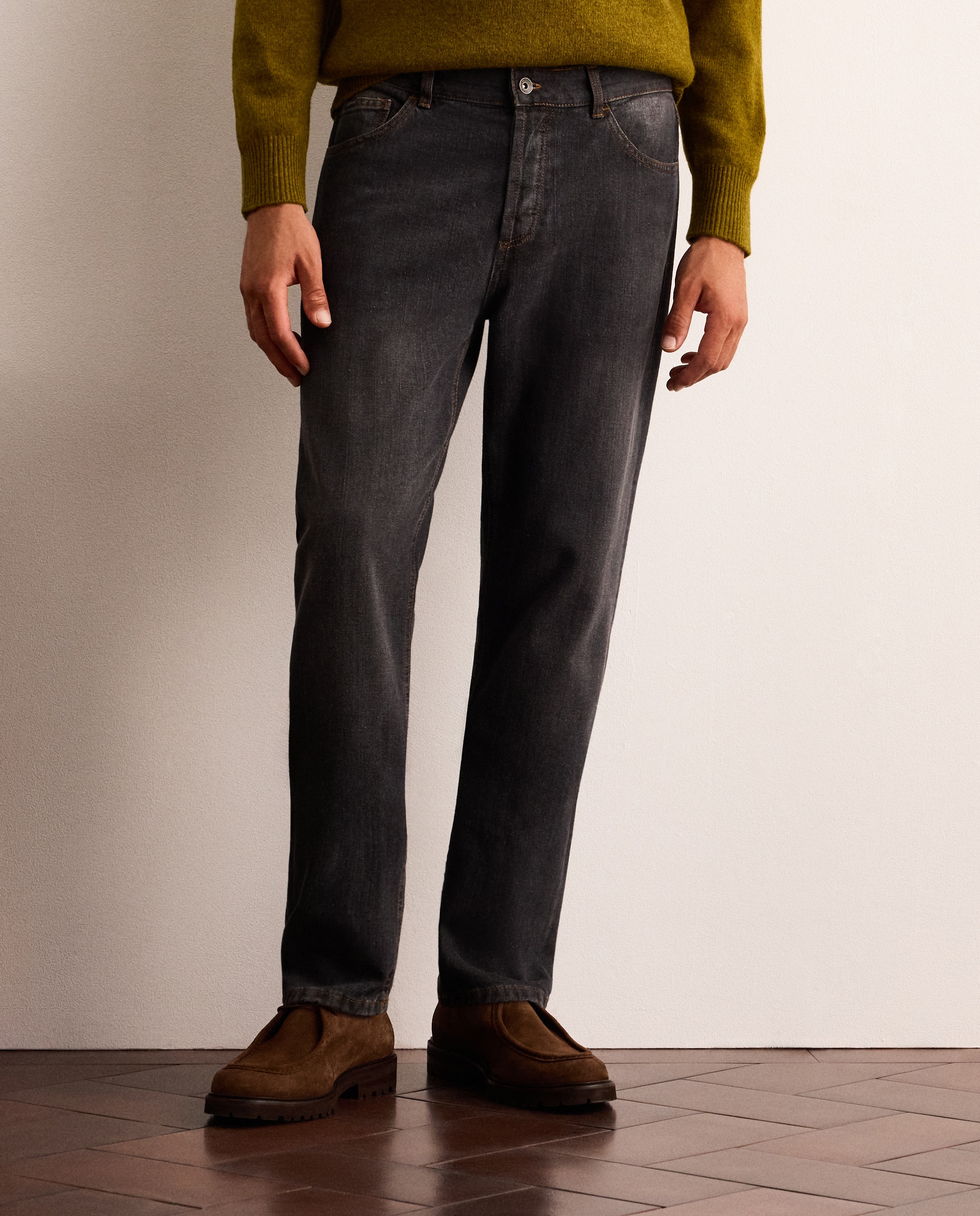 Pantalón vaquero de hombre regular. - Lloyd's - Gris oscuro Gris oscuro-2