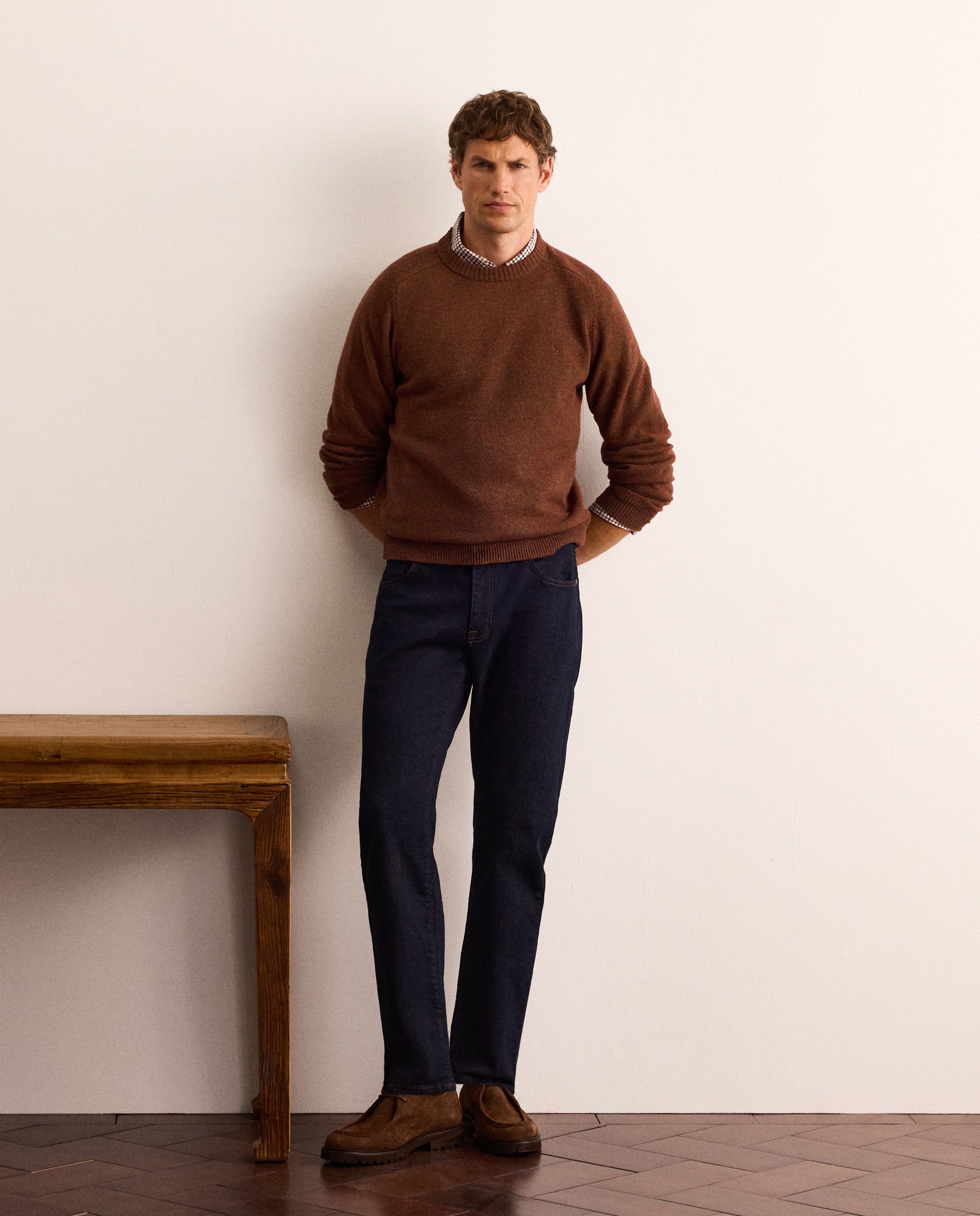 Imagen 0 de Pantalón vaquero de hombre regular stretch. Azul