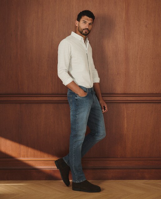 Imagen 0 de Camisa cuadros popelín de hombre.