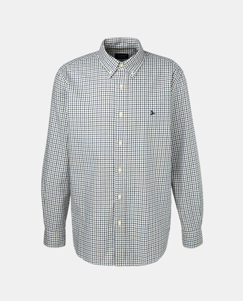 Camisa de Sarja aos Quadrados Multicolor-5