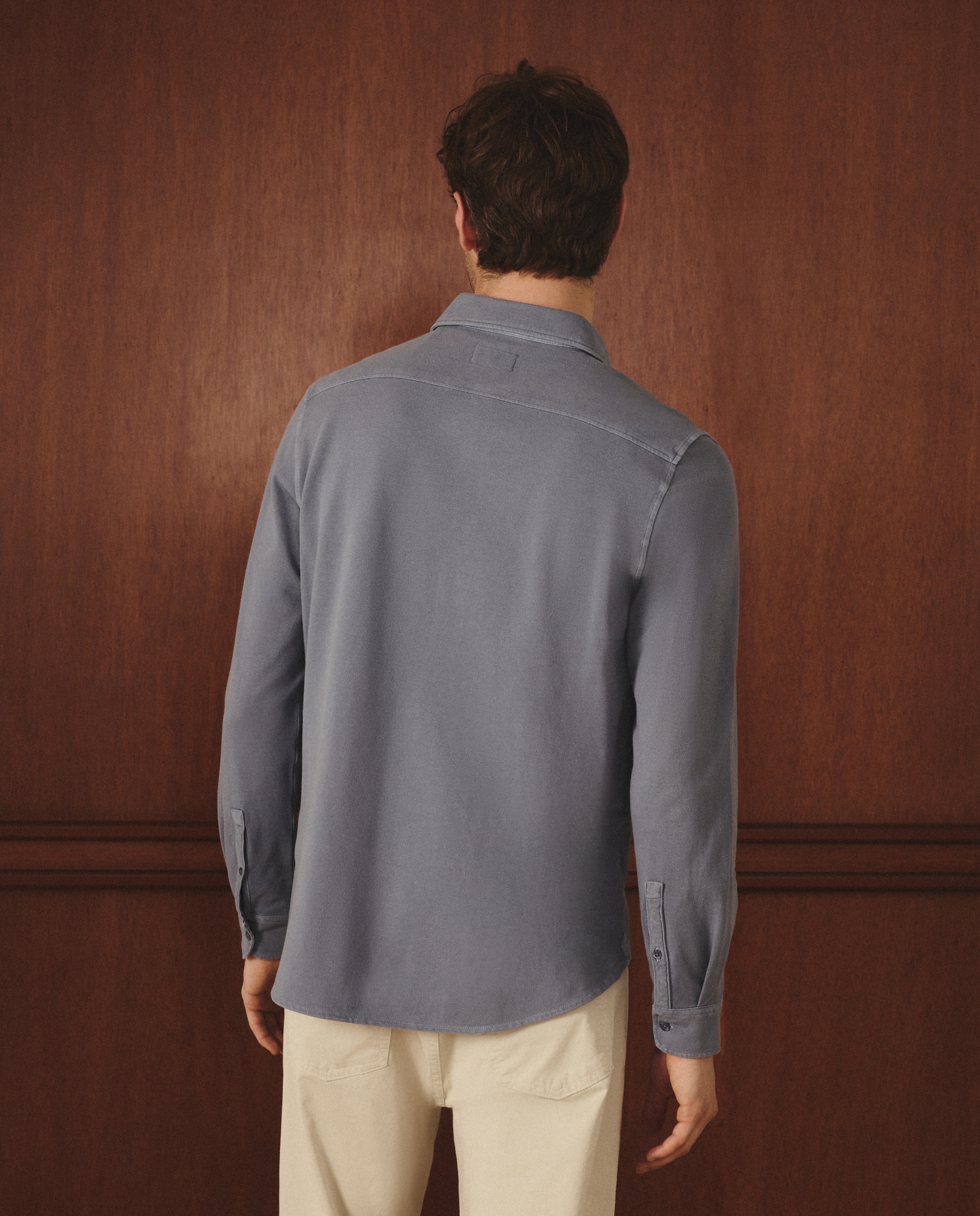 Camisa Piqué Regular Fit Azul-índigo-3