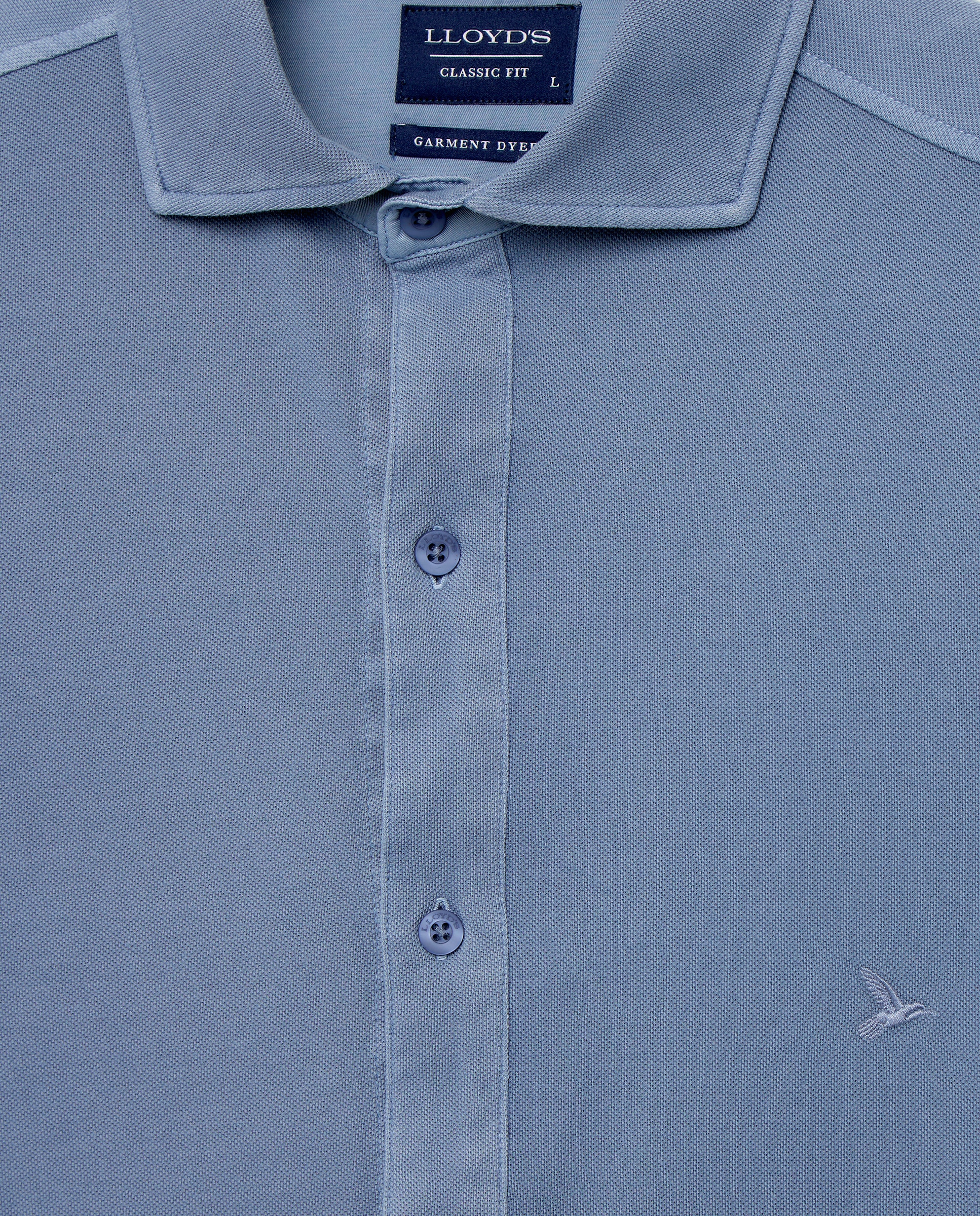 Camisa Piqué Regular Fit Azul-índigo-5