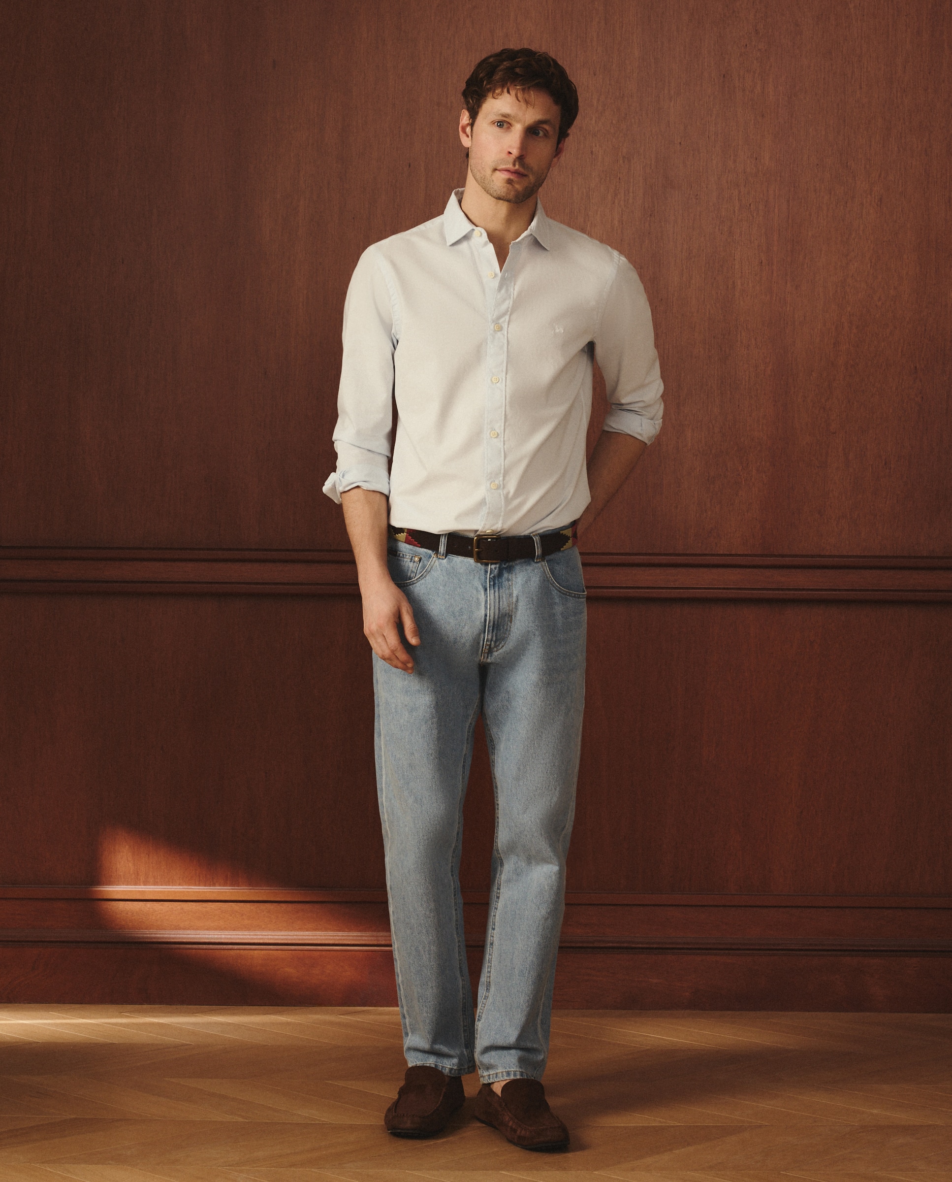Camisa Oxford Slim Fit Azul-claro-2