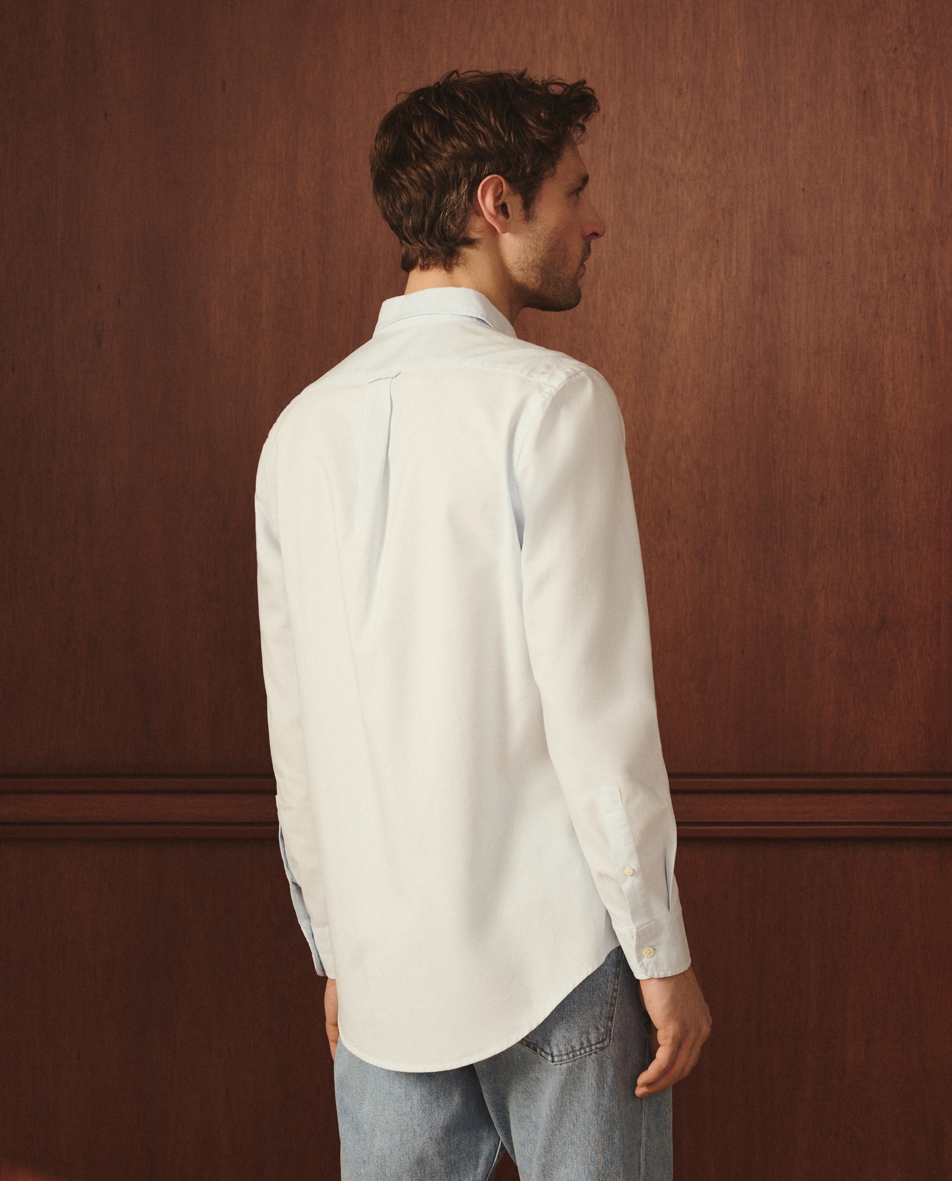 Camisa Oxford Slim Fit Azul-claro-3
