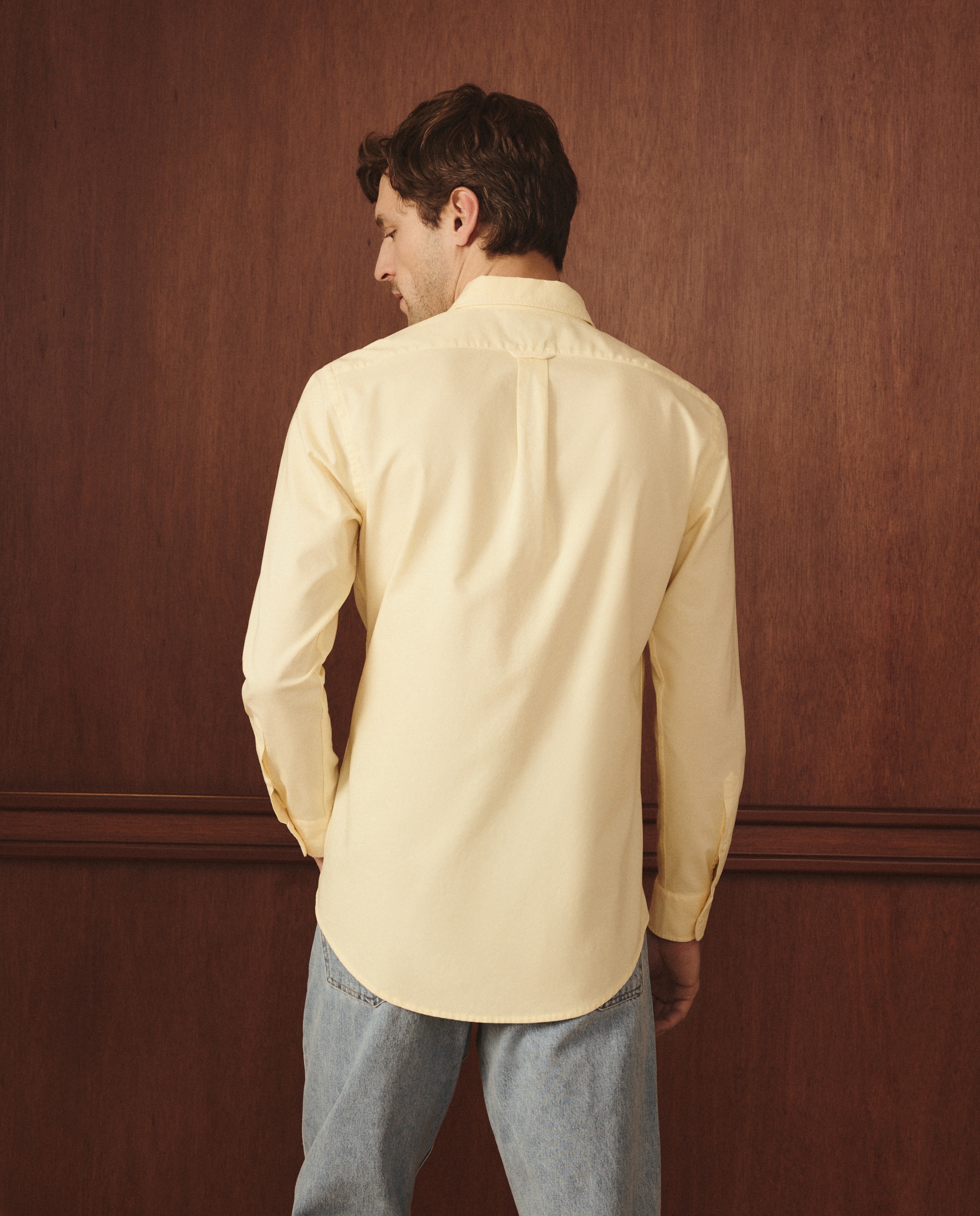 Camisa Oxford Slim Fit Amarelo-3