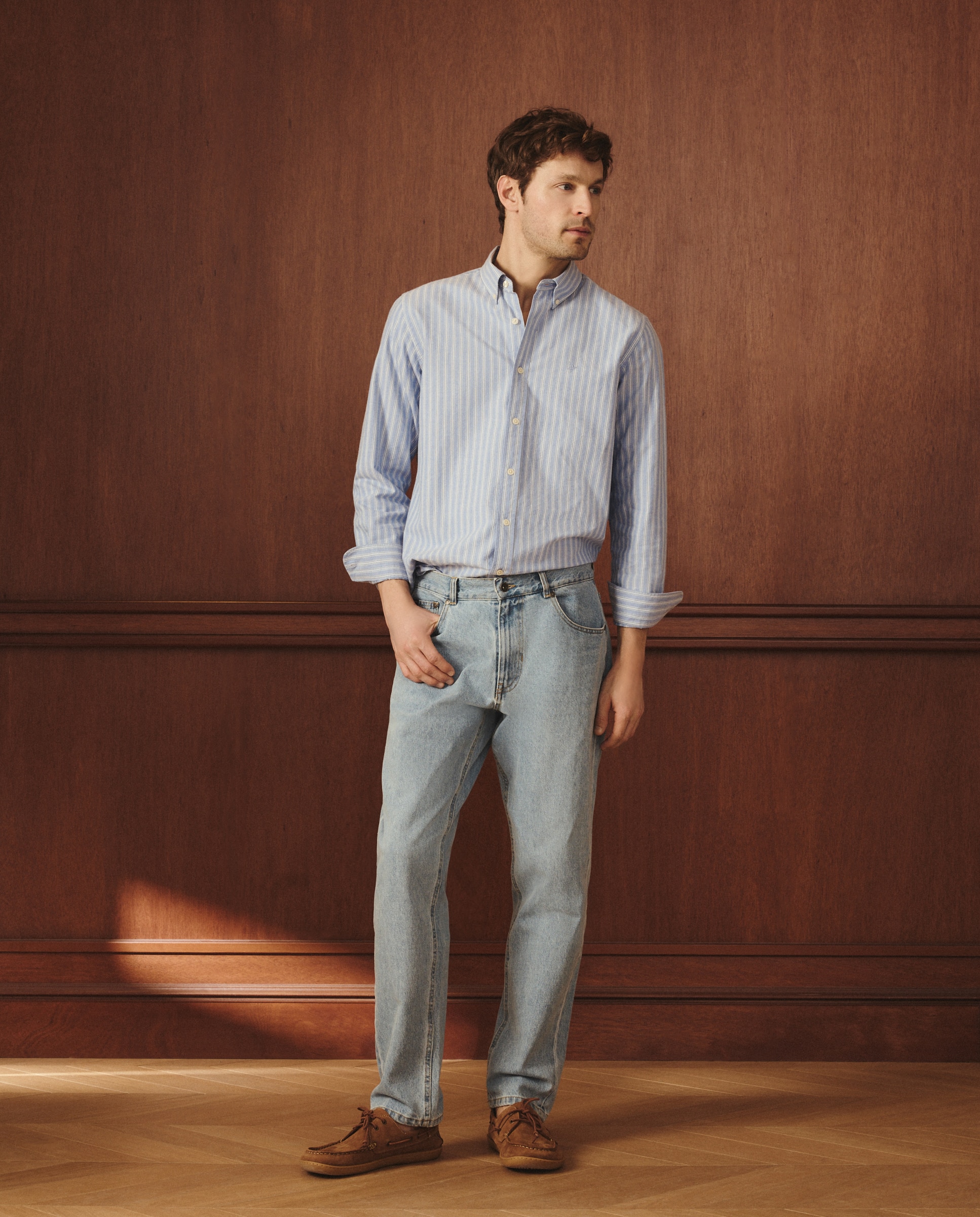 Camisa Oxford Classic Fit Azul-2