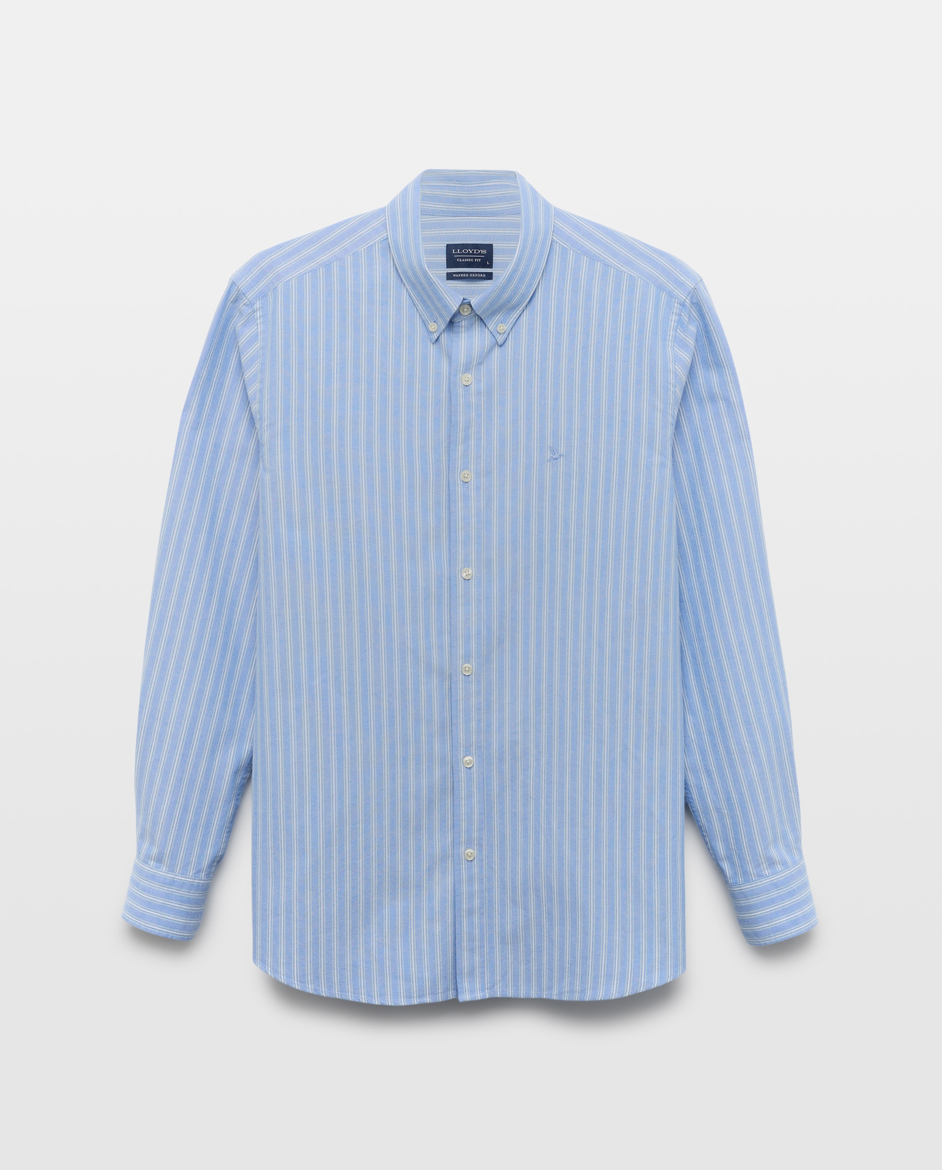 Camisa Oxford Classic Fit Azul-4