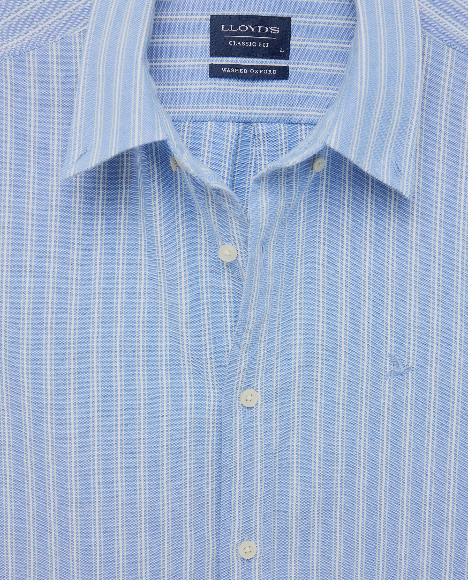 Camisa Oxford Classic Fit Azul-5