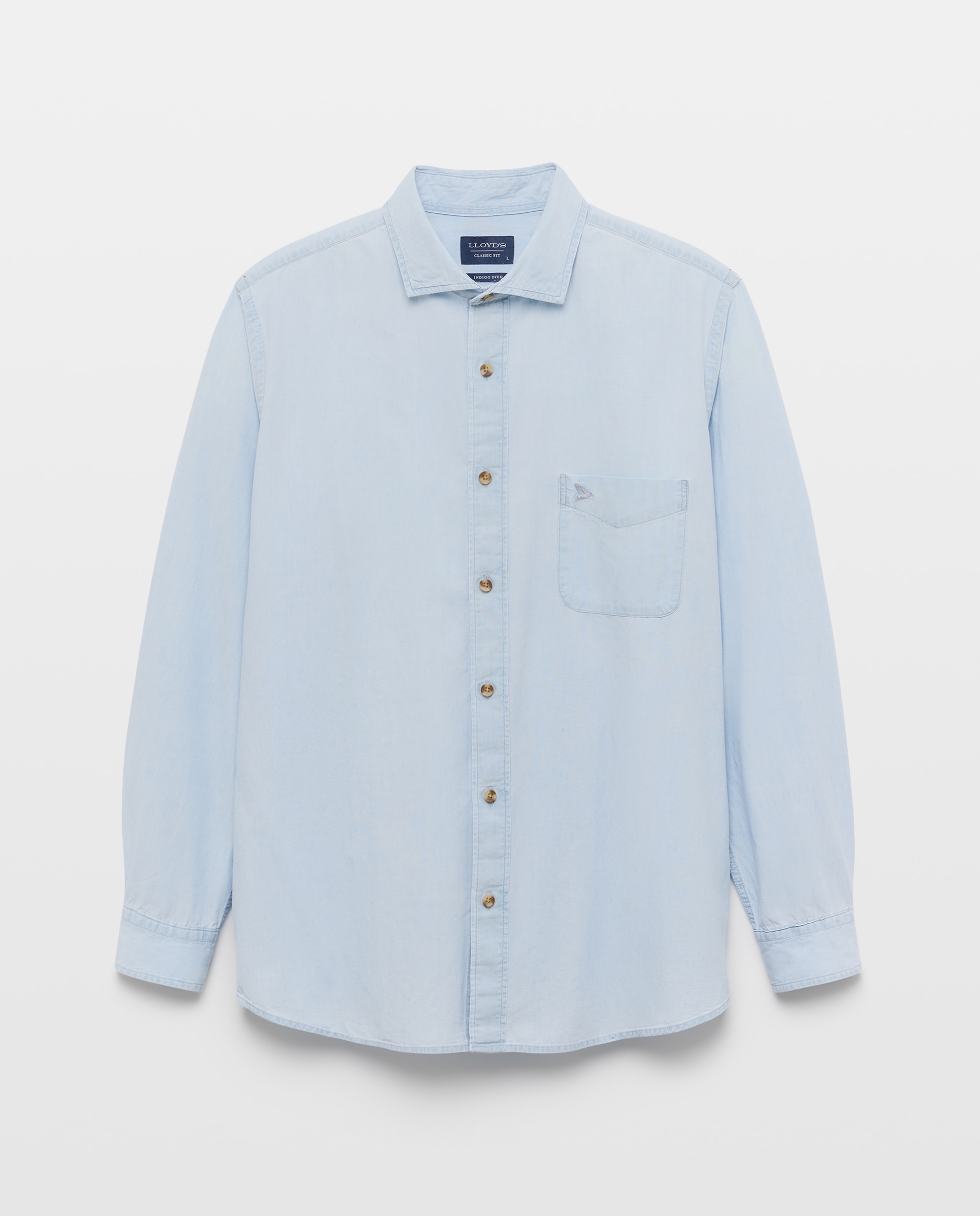 Camisa de Ganga Classic Fit Azul-índigo-5