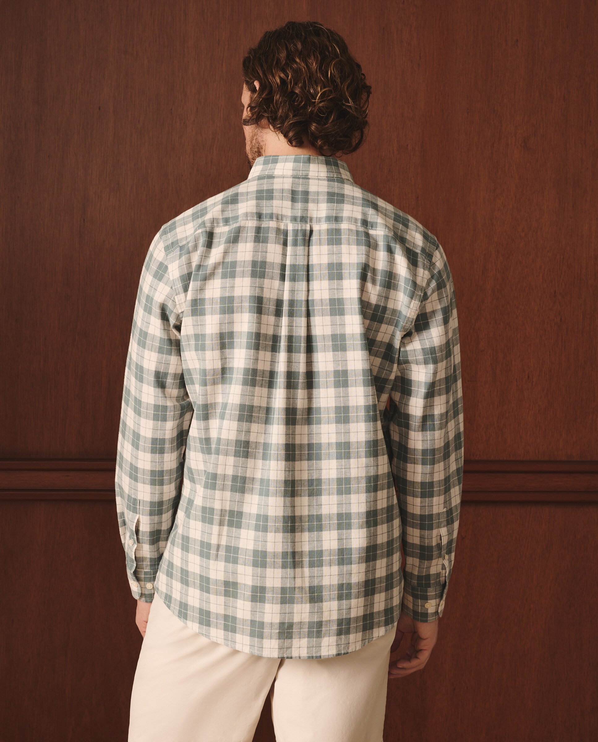 Camisa de Linho Classic Fit Verde-3