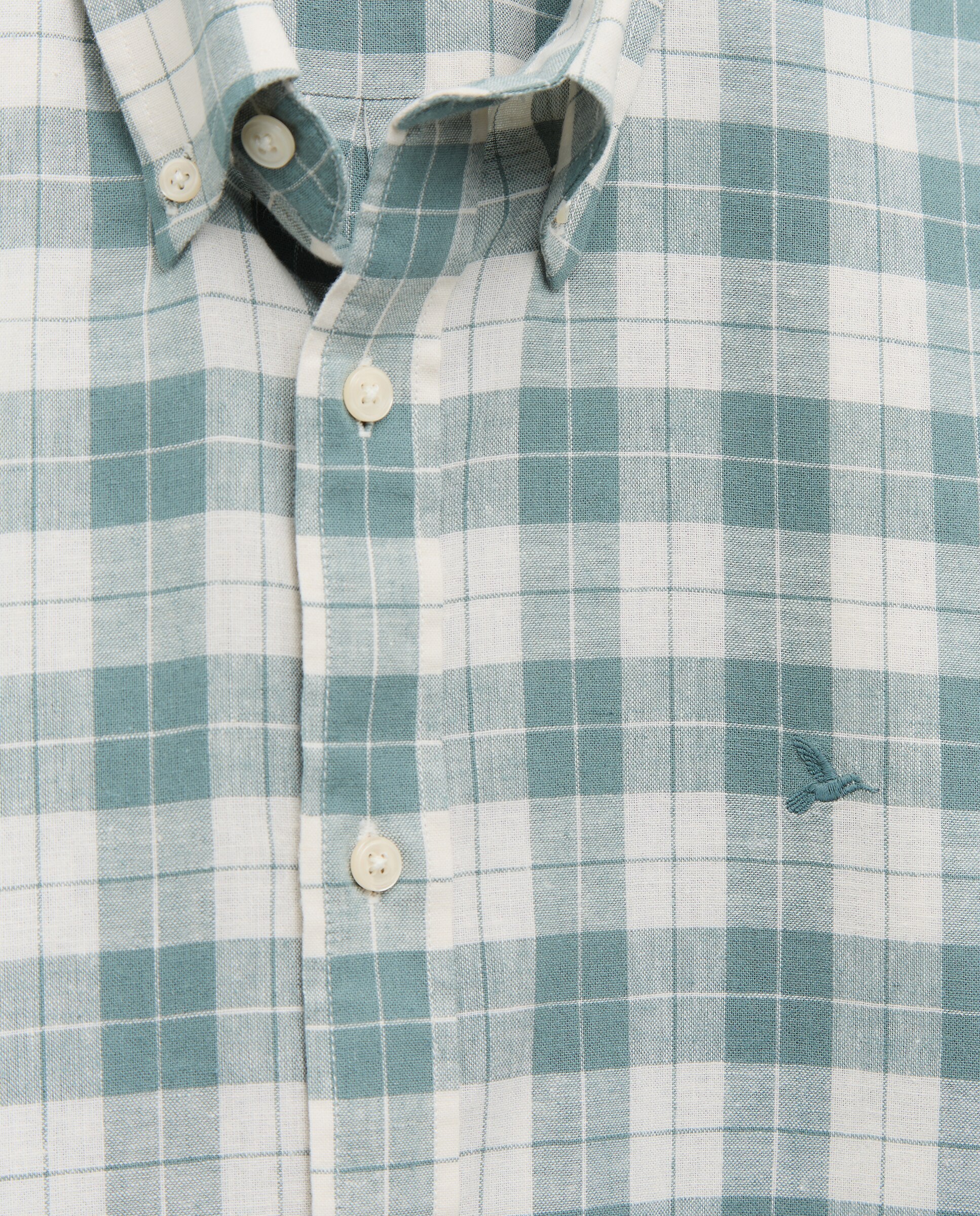Camisa de Linho Classic Fit Verde-5