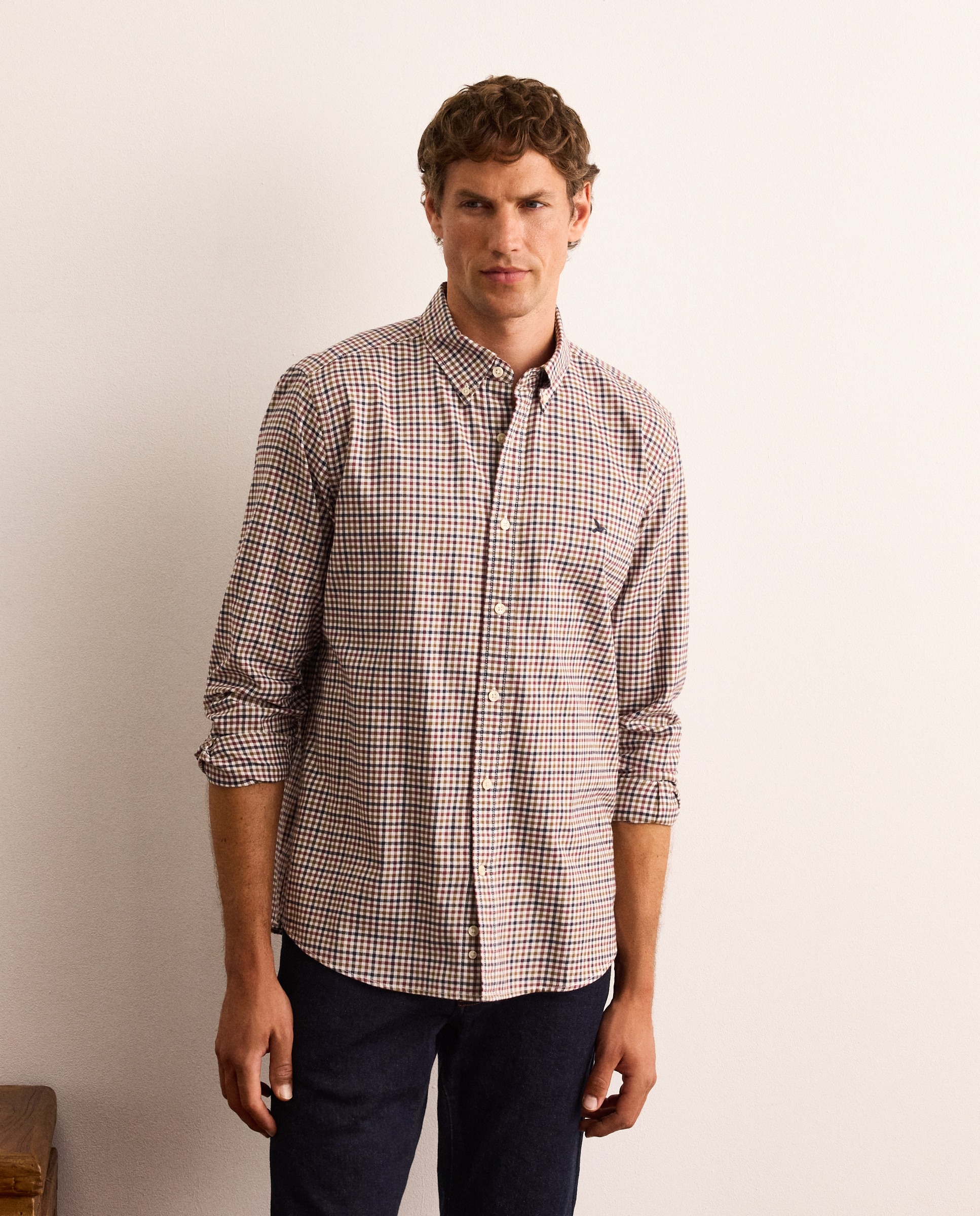 Camisa de hombre en twill de cuadros classic fit - Lloyd's - Azul marino Azul marino-1