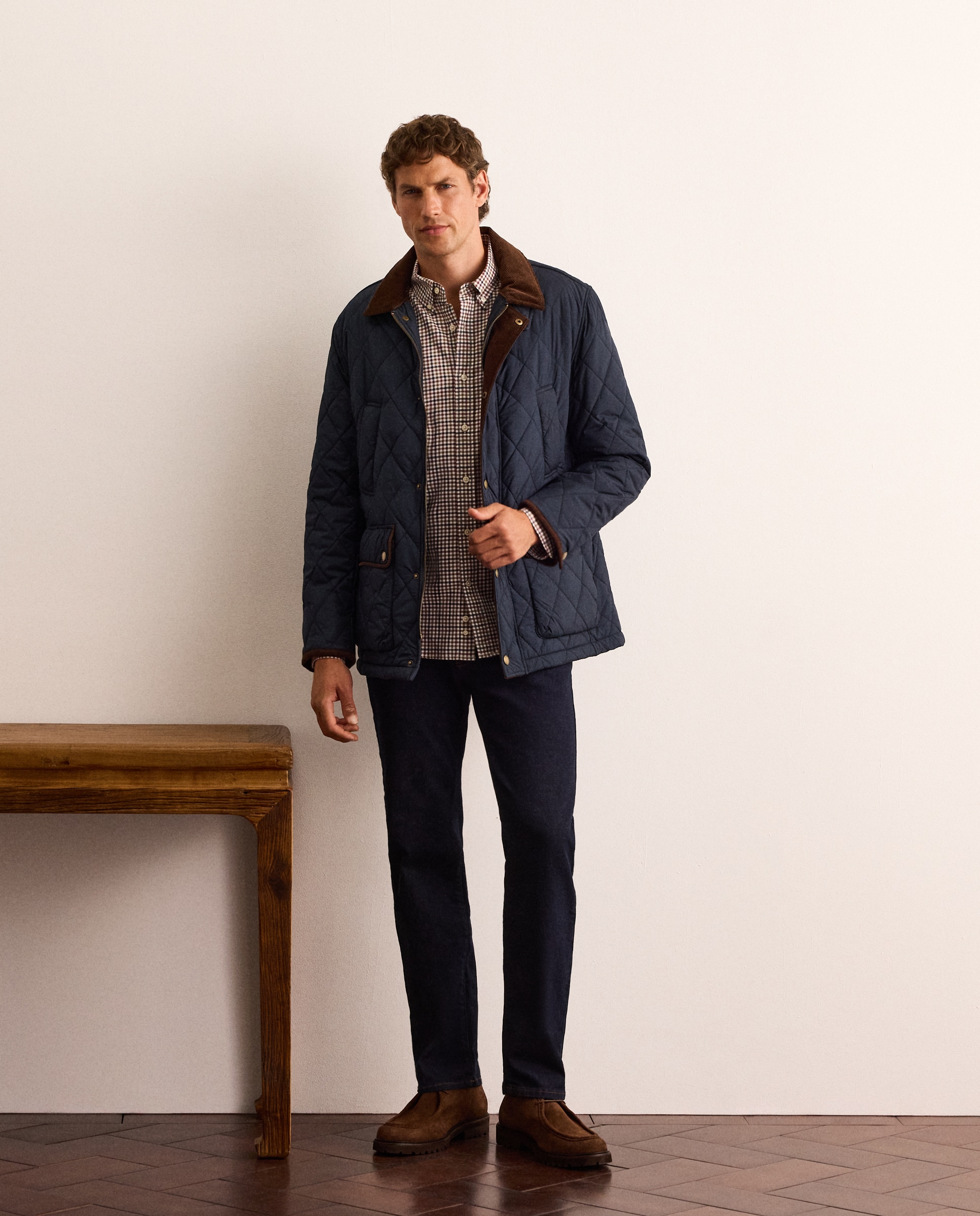 Camisa de hombre en twill de cuadros classic fit - Lloyd's - Azul marino Azul marino-2