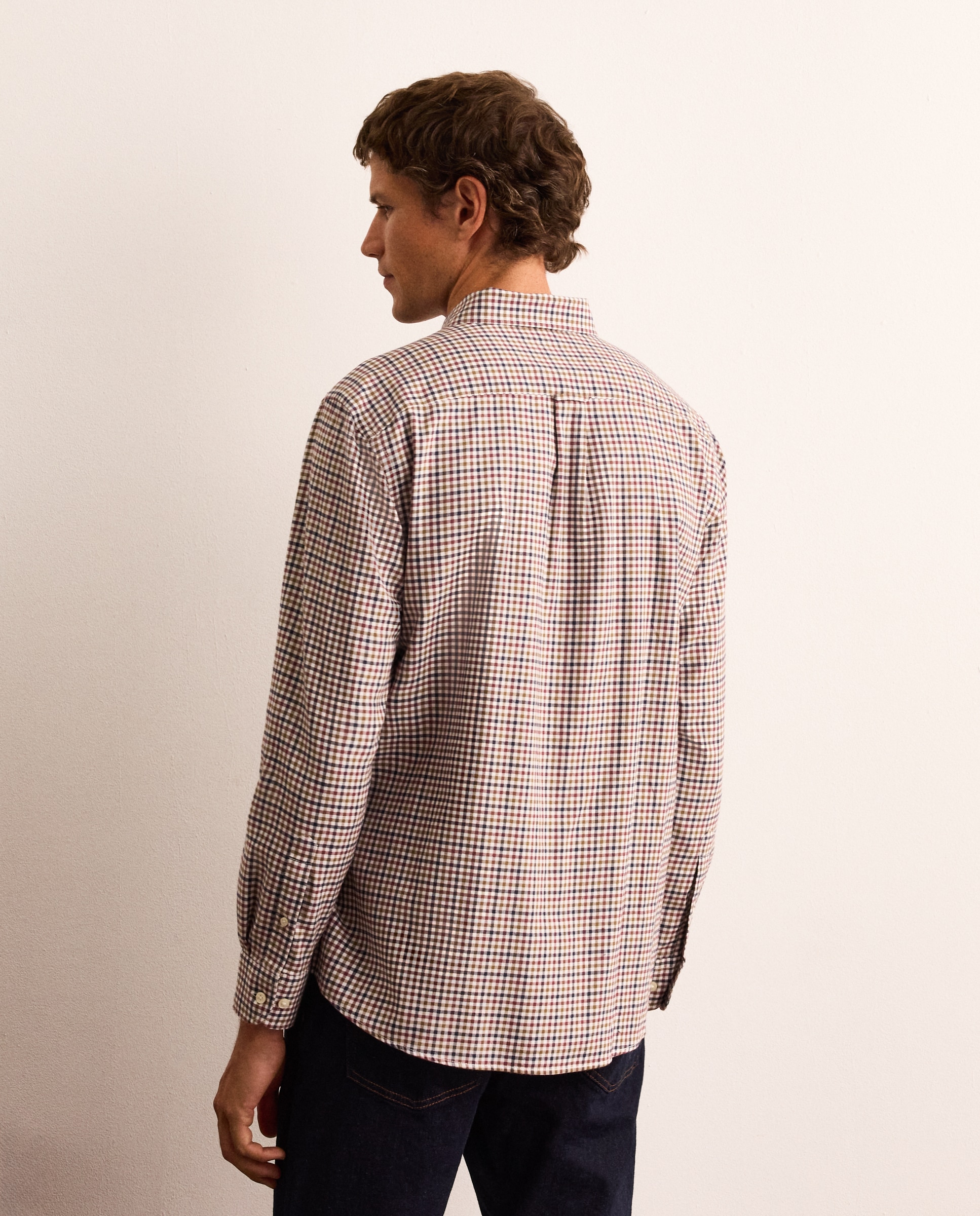 Camisa de hombre en twill de cuadros classic fit - Lloyd's - Azul marino Azul marino-3