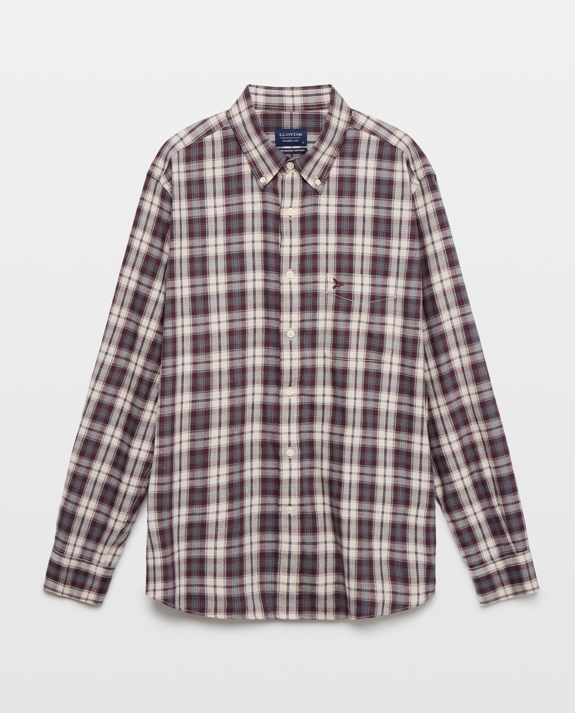 Imagem 0 de Camisa de Sarja Classic Fit aos Quadrados