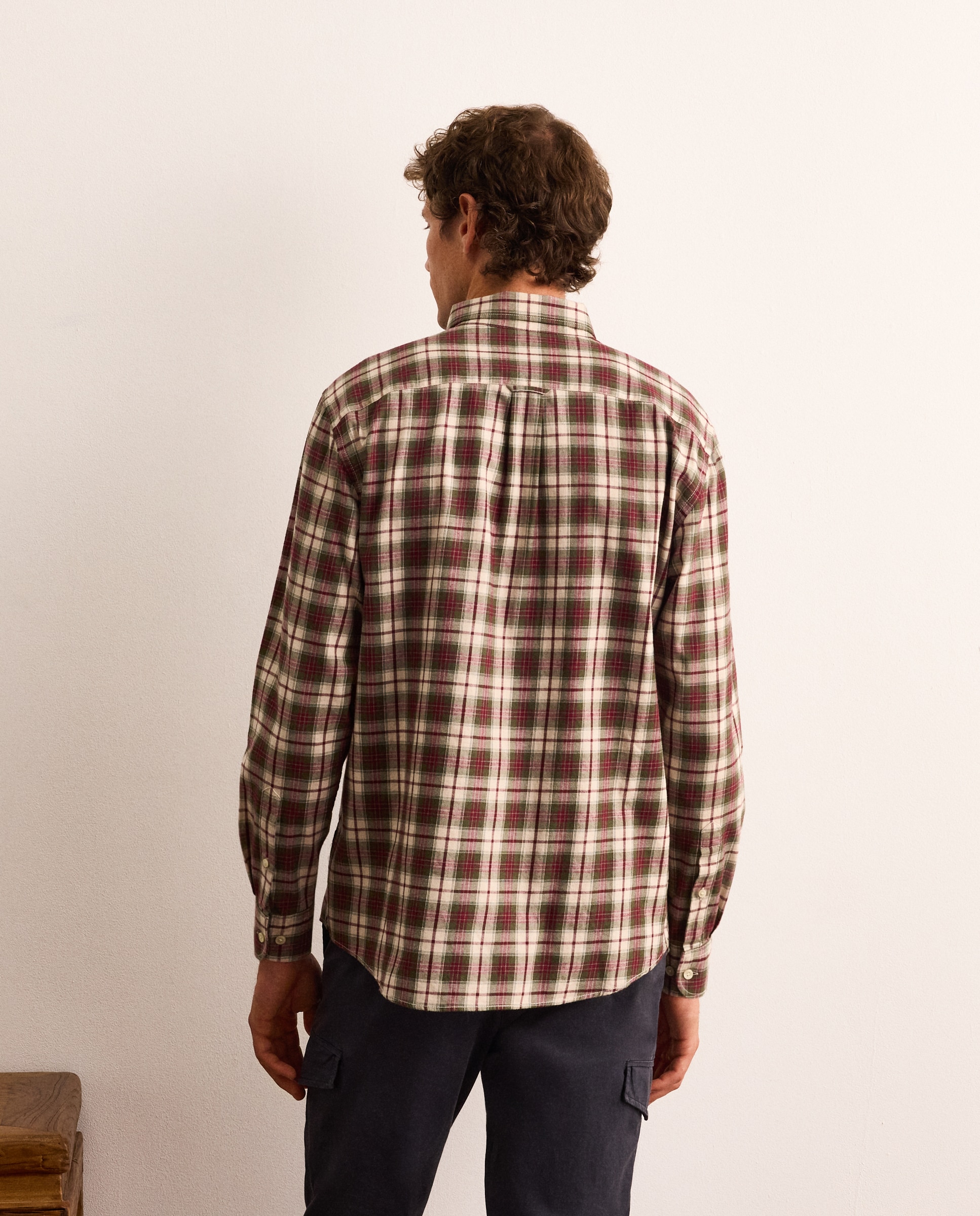 Camisa de hombre en twill de cuadros classic fit - Lloyd's - Verde oscuro Verde oscuro-3