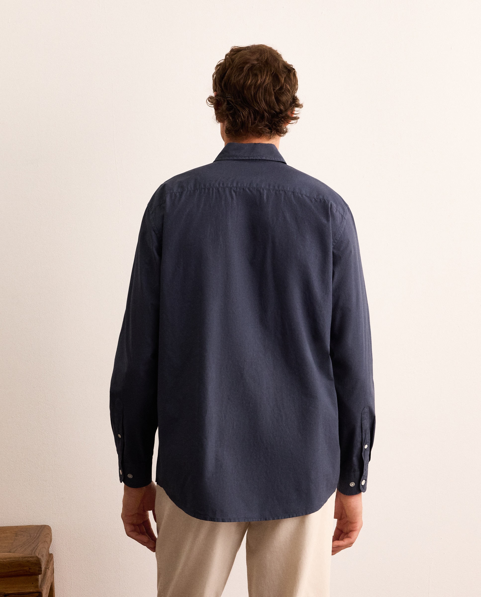 Camisa classic fit estilo guayabera de popelín de algodón hombre - Lloyd's - Azul claro Azul claro-4