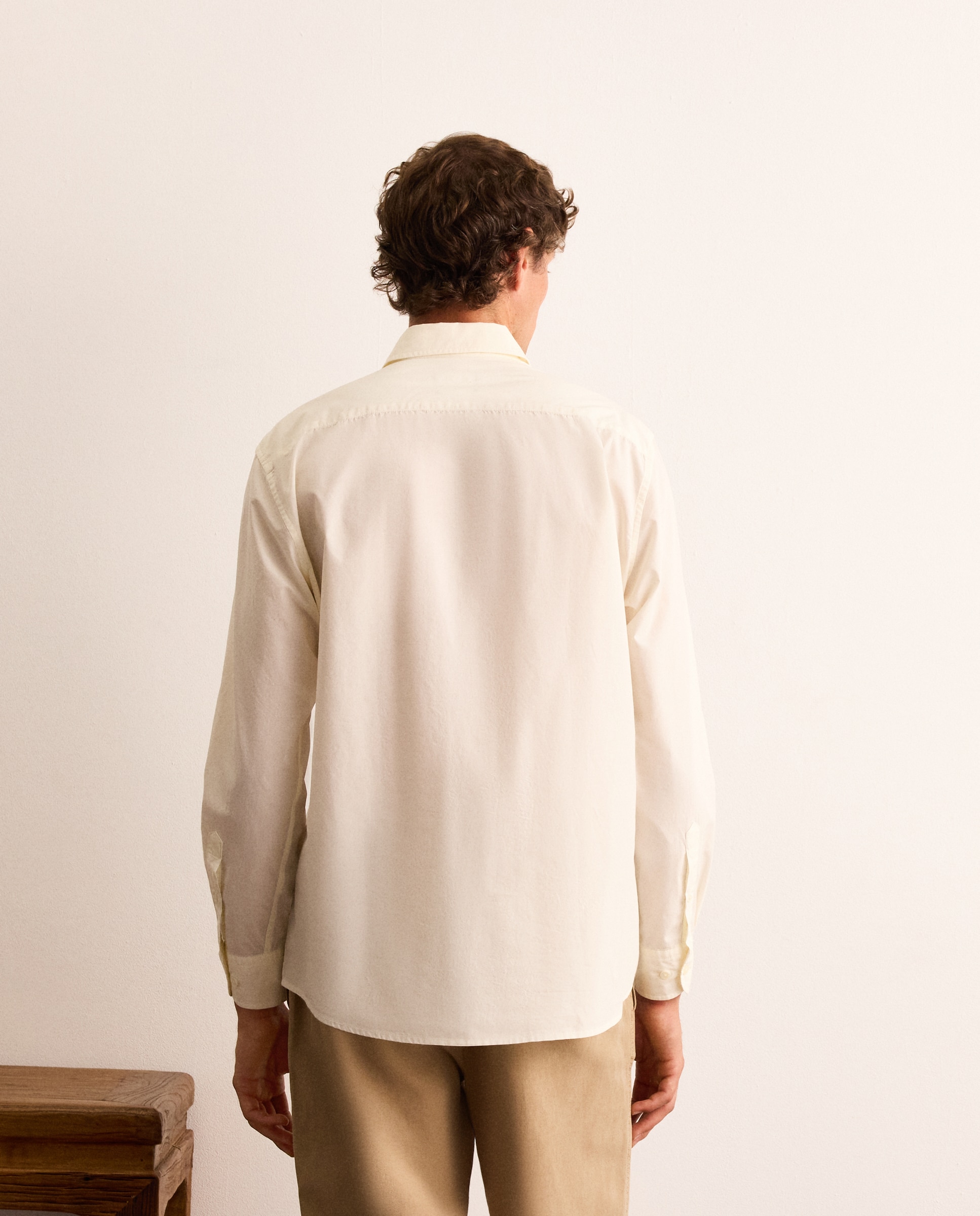 Camisa classic fit estilo guayabera de popelín de algodón hombre - Lloyd's - Crudo Crudo-4