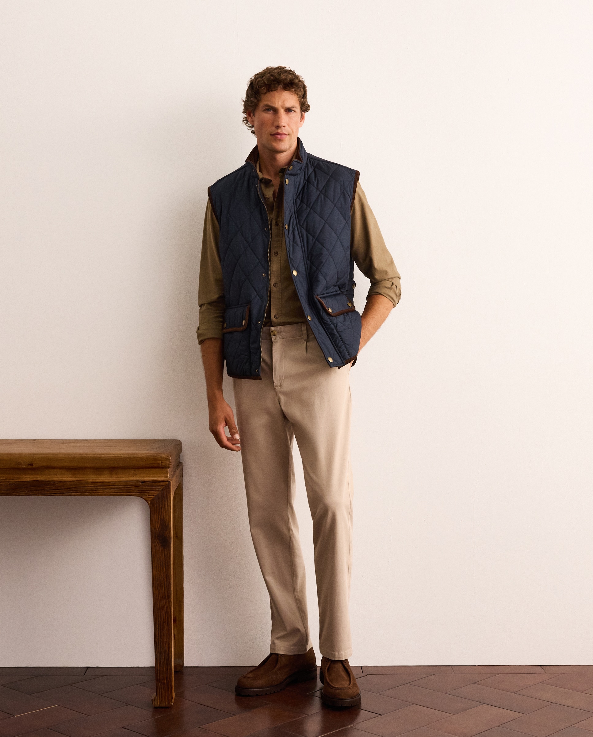 Camisa slim fit oxford teñida en prenda de algodón hombre - Lloyd's - Kaki Kaki-2