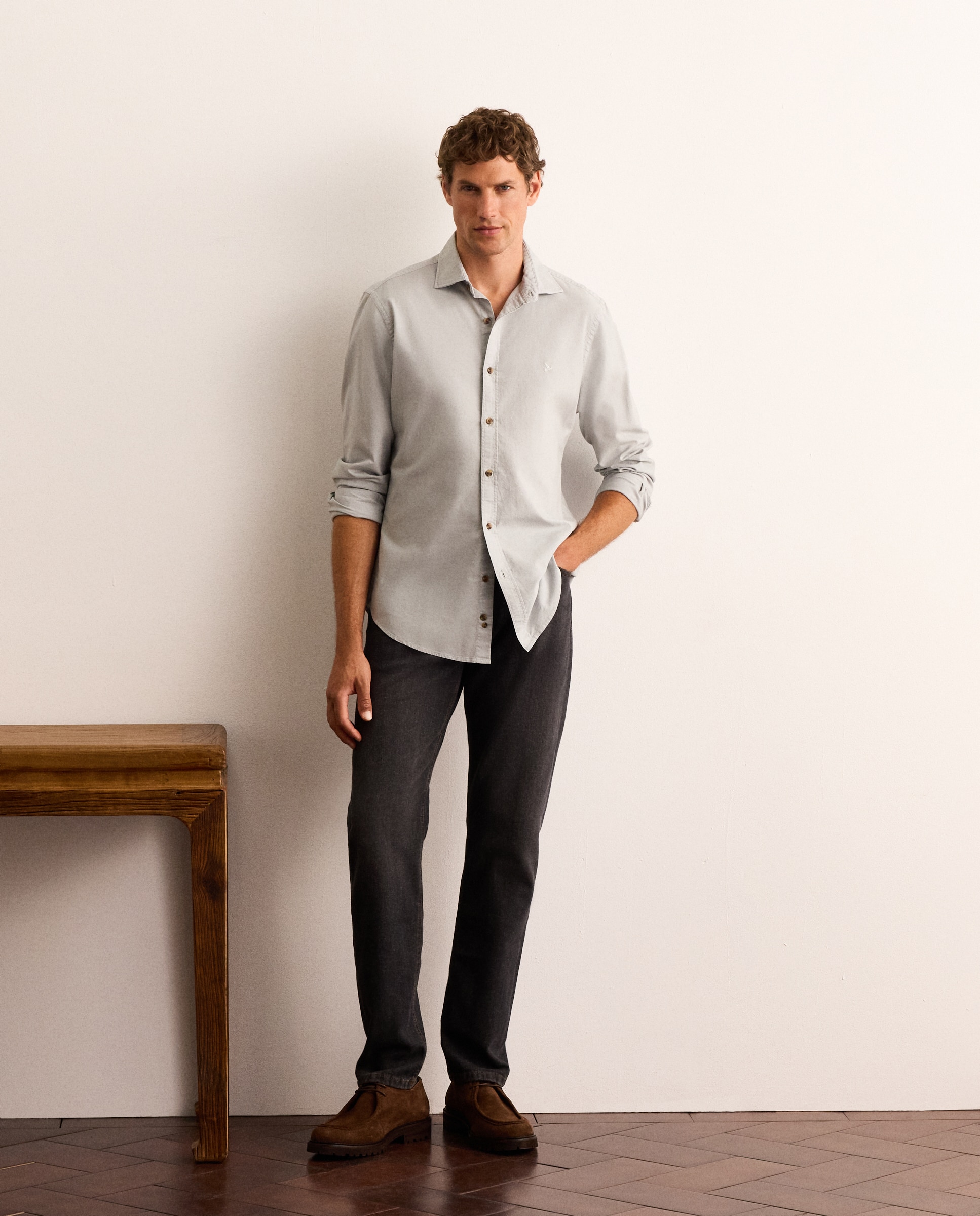 Camisa Oxford Slim Fit Verde-claro-1