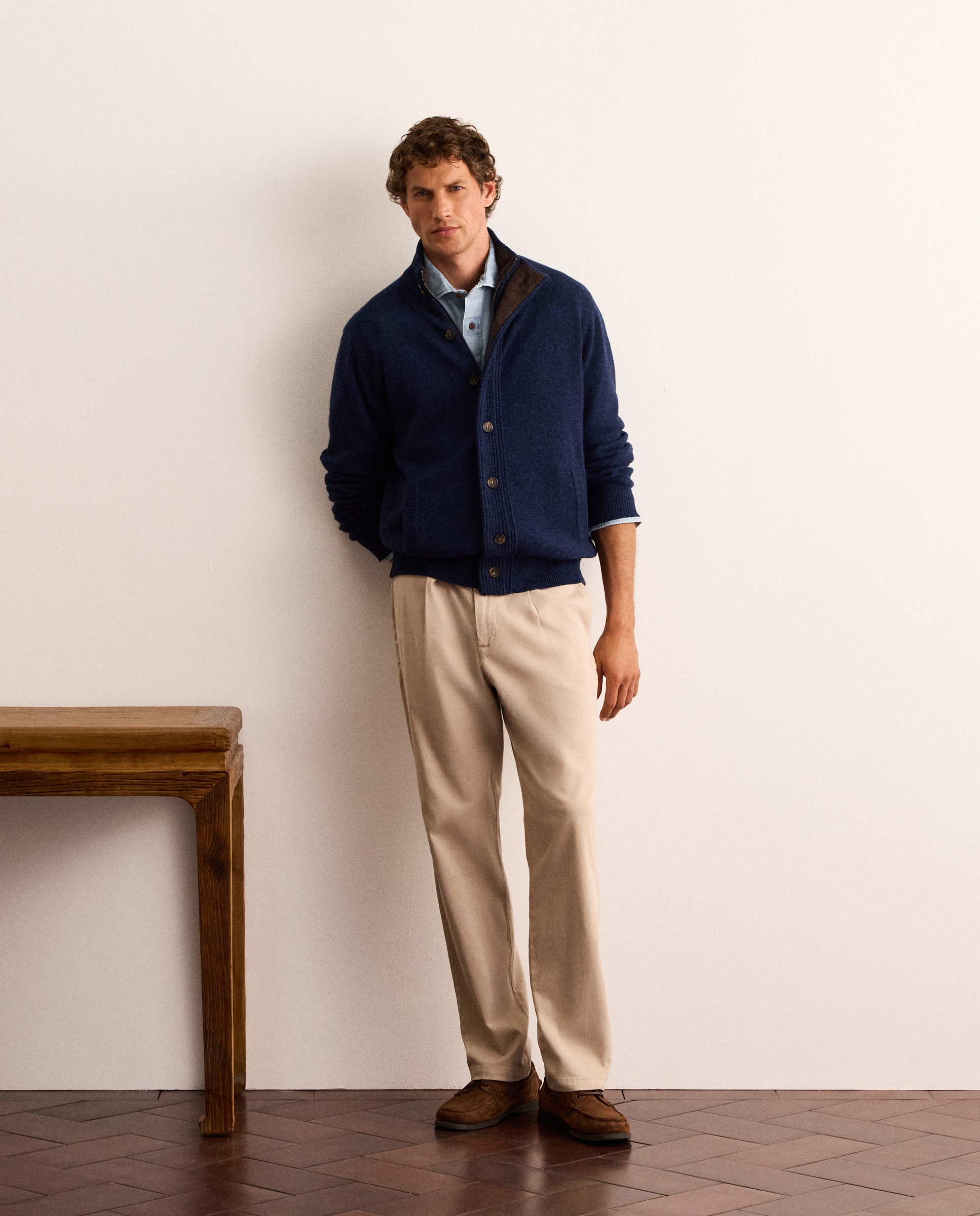 Camisa classic fit denim con lavado oscuro de algodón hombre - Lloyd's - Azul Azul-2
