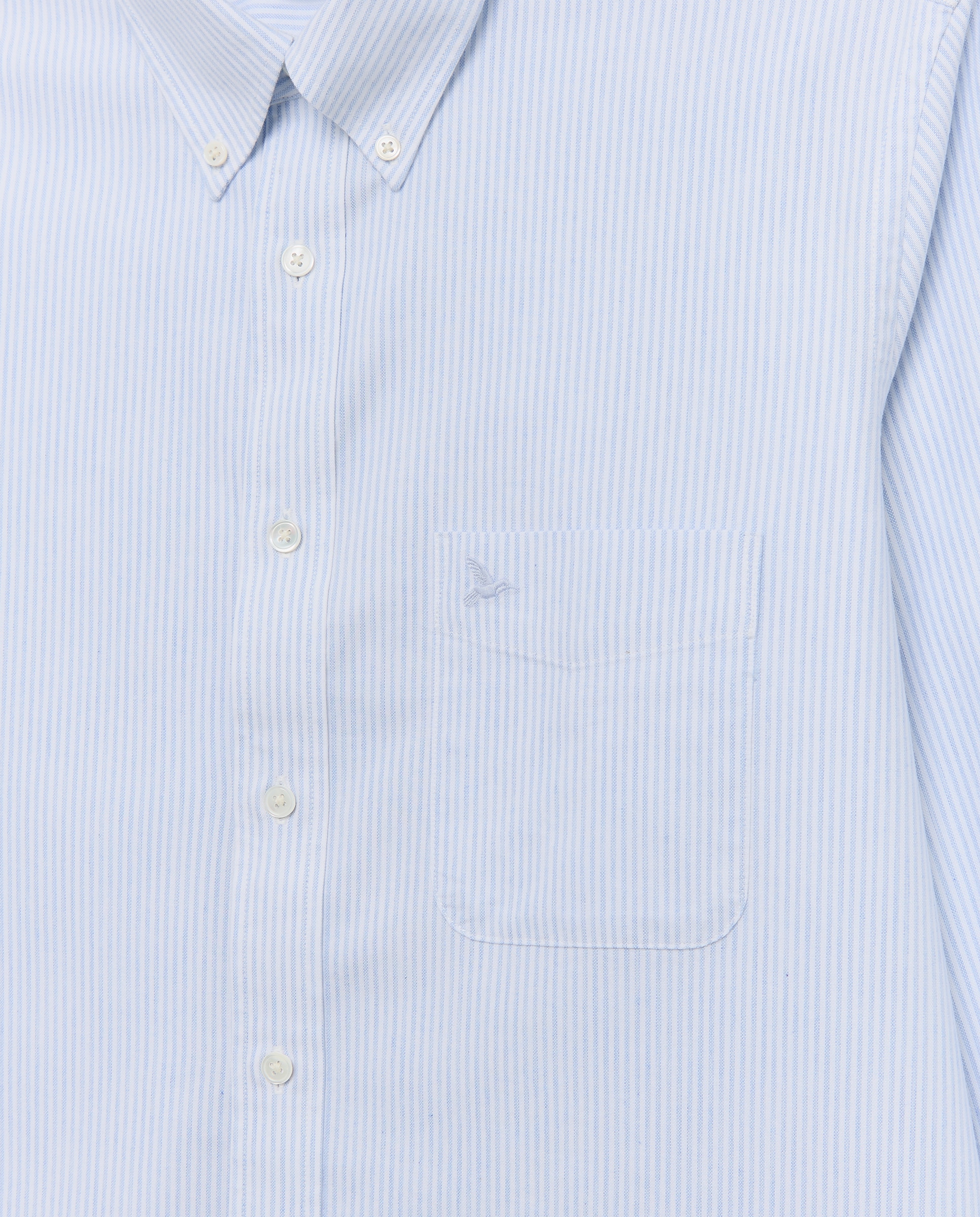 Camisa classic fit oxford a rayas de algodón mezcla lyocell hombre - Lloyd's - Azul claro Azul claro-5