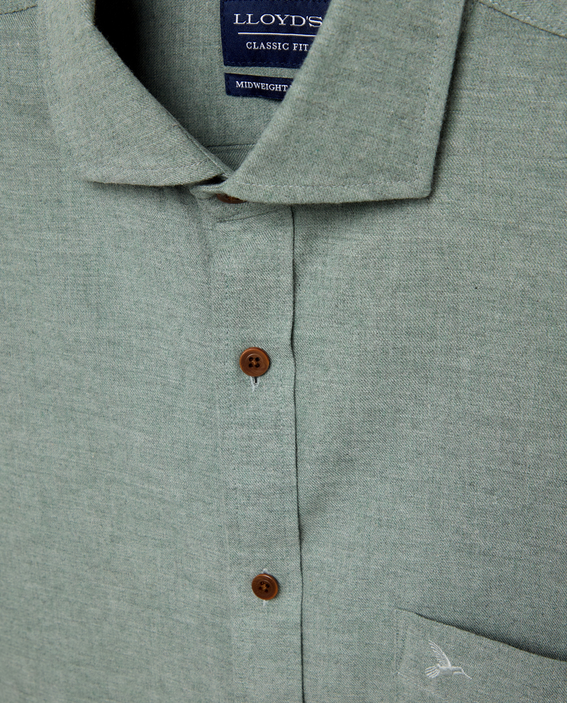Camisa de hombre en franela classic fit - Lloyd's - Verde claro Verde claro-4