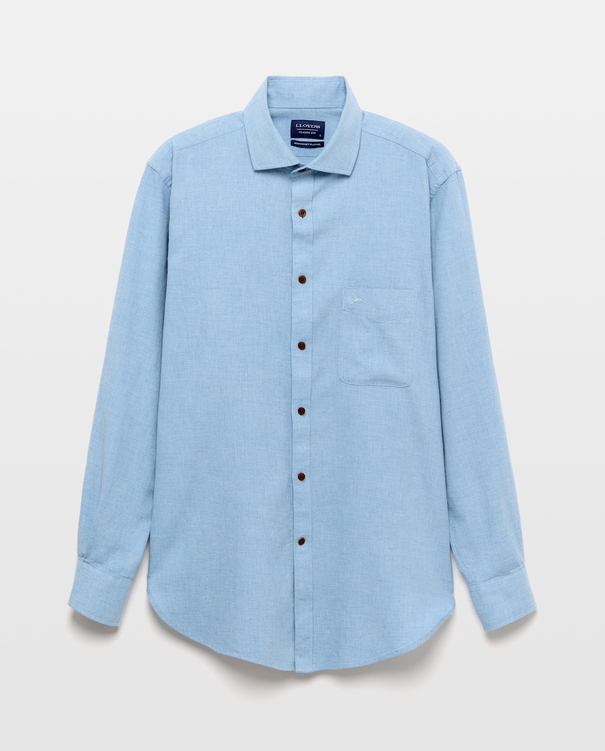 Camisa de hombre en franela classic fit - Lloyd's - Azul Azul-3