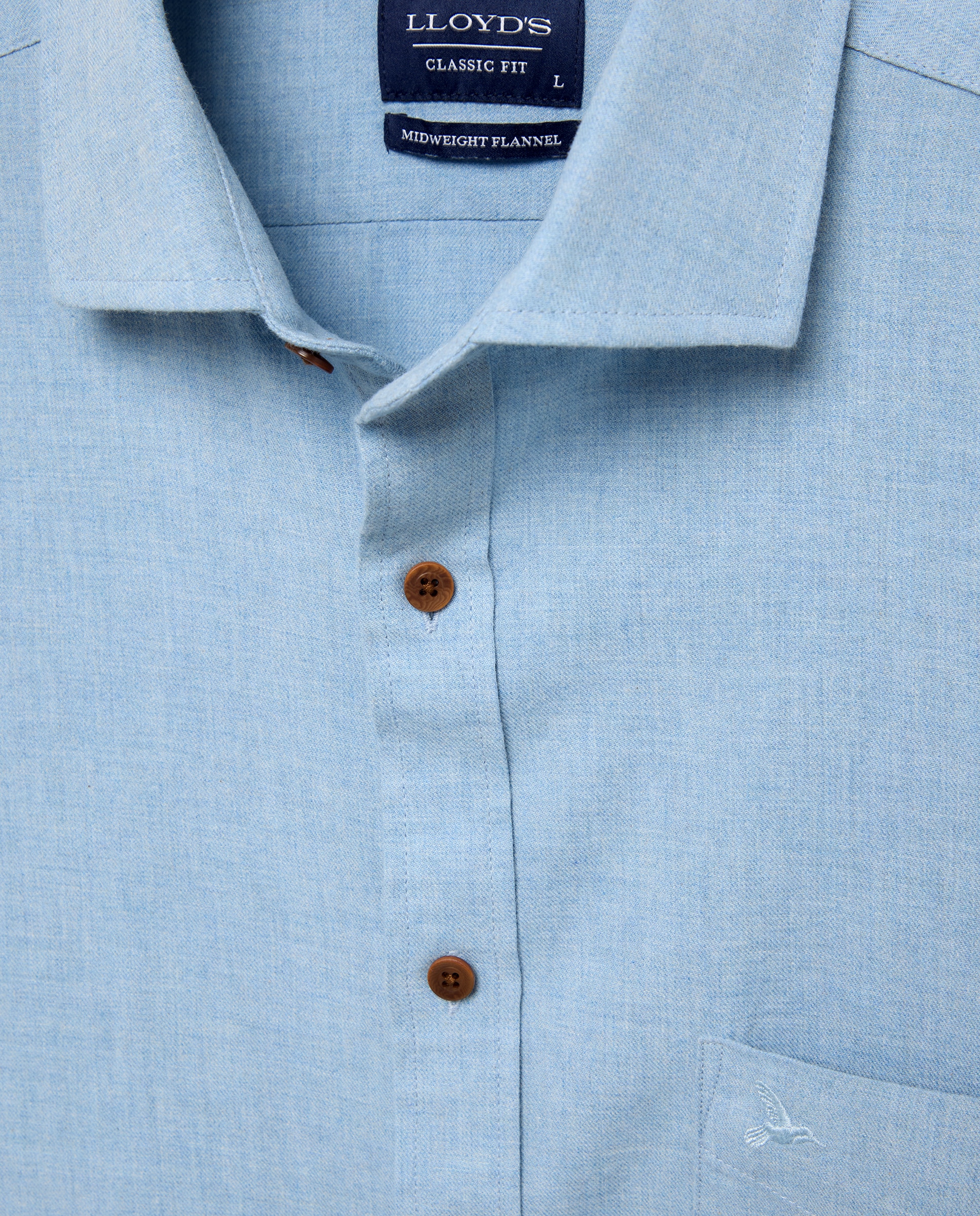 Camisa de hombre en franela classic fit - Lloyd's - Azul Azul-4