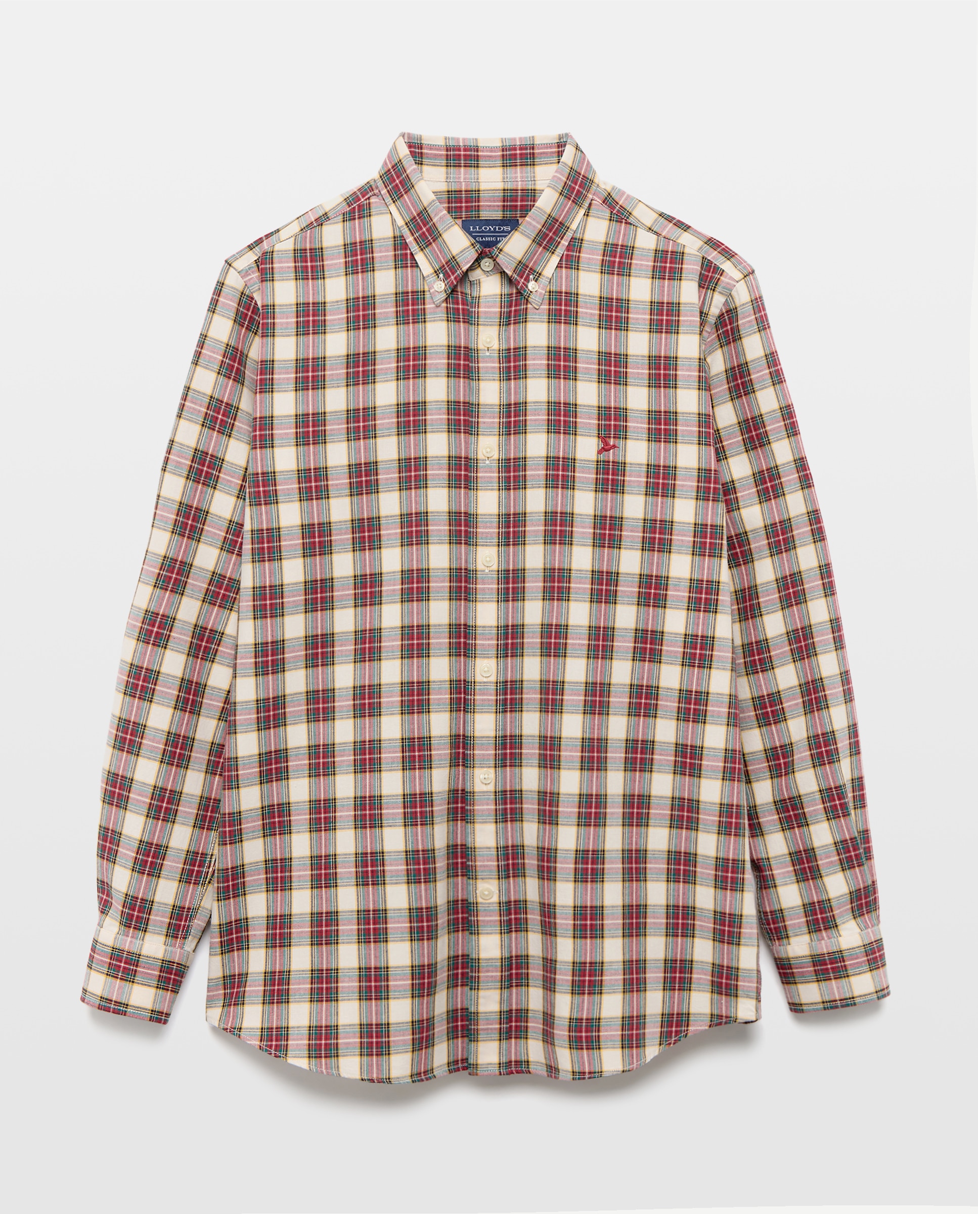 Camisa de viyela de hombre classic fit - Lloyd's - Crema Crema-1