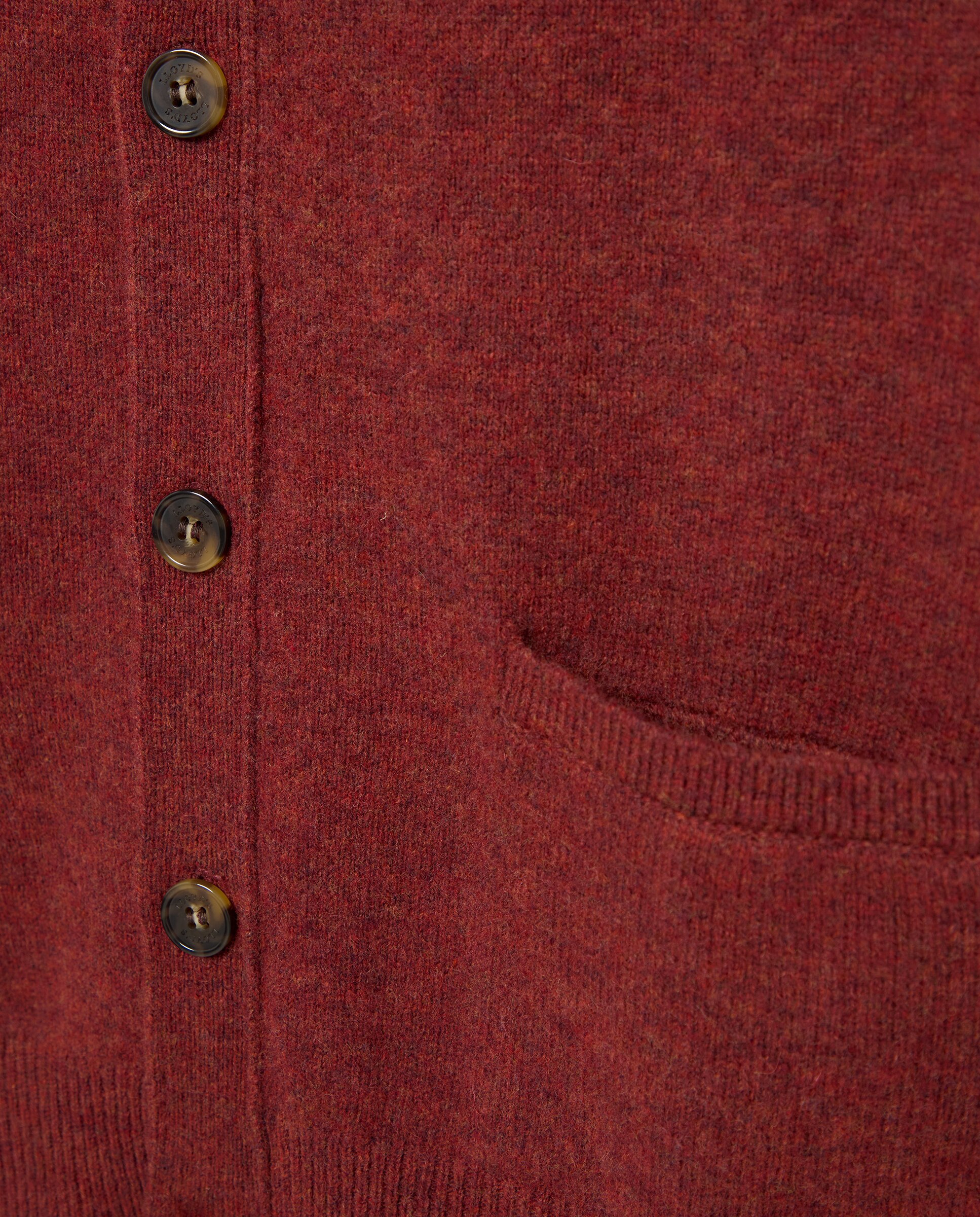 Chaleco de hombre de lambswool con cuello pico - Lloyd's - Burdeos Burdeos-2
