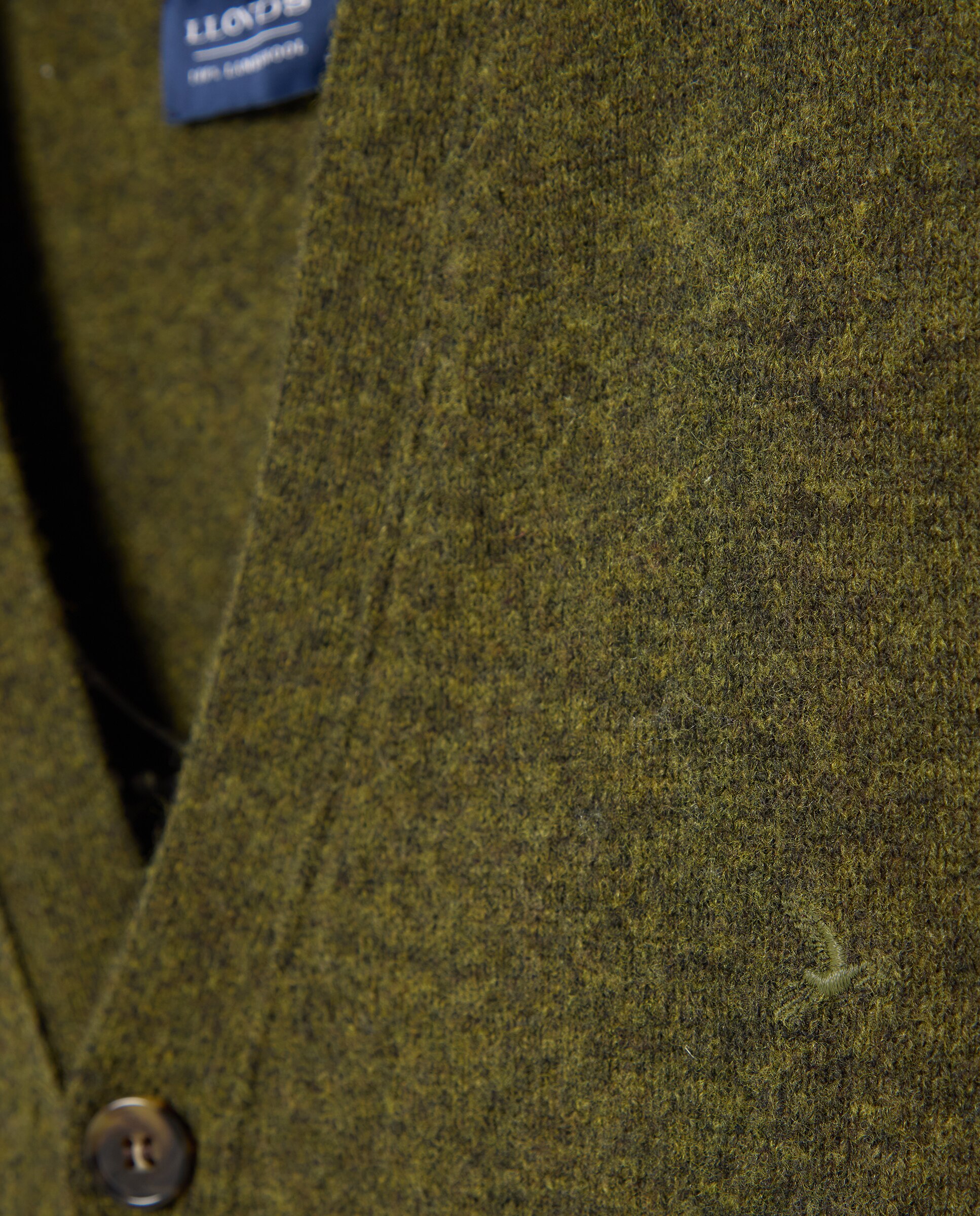 Chaleco de hombre de lambswool con cuello pico - Lloyd's - Verde oscuro Verde oscuro-2