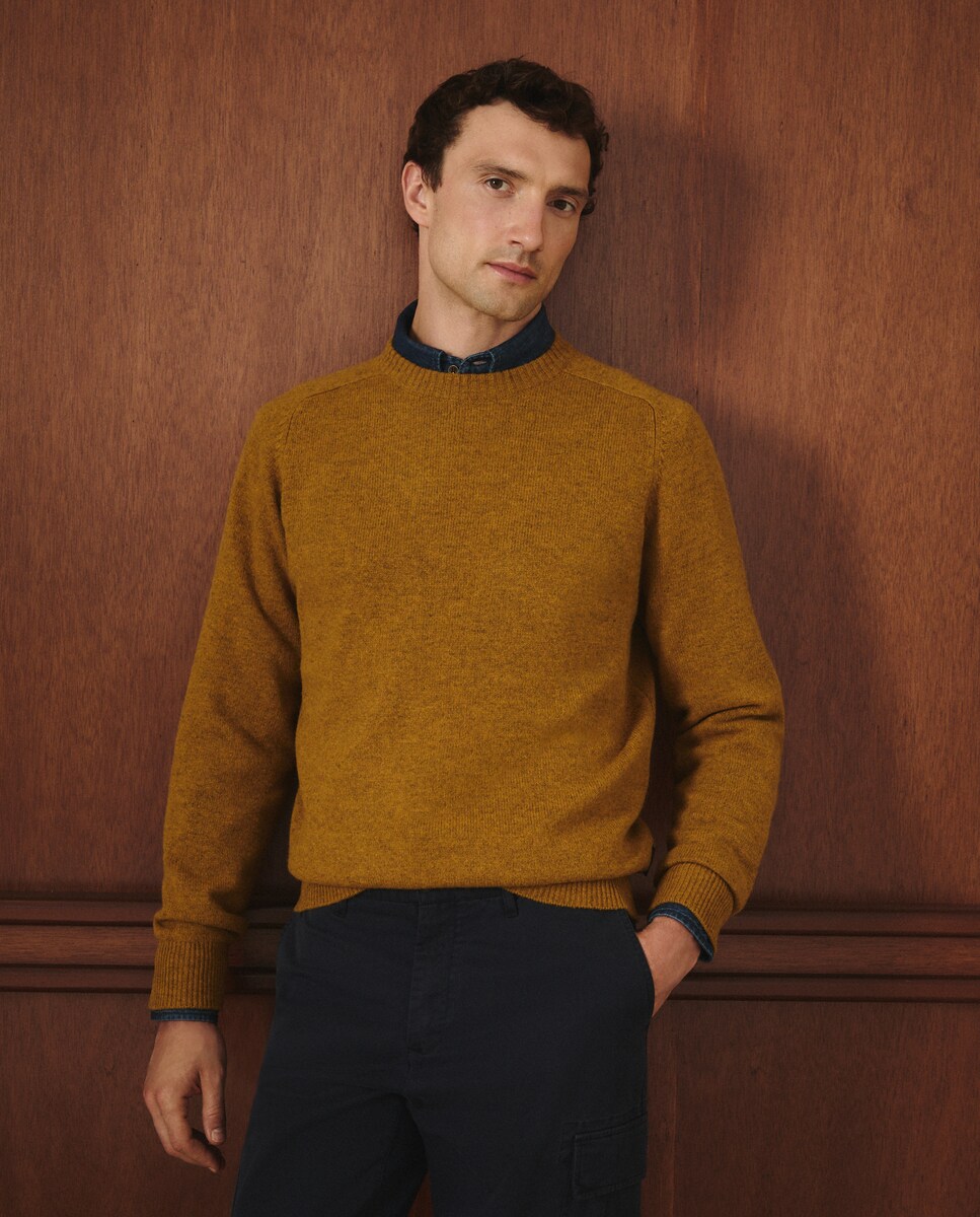 Camisola de Malha Lambswool Mostarda-2