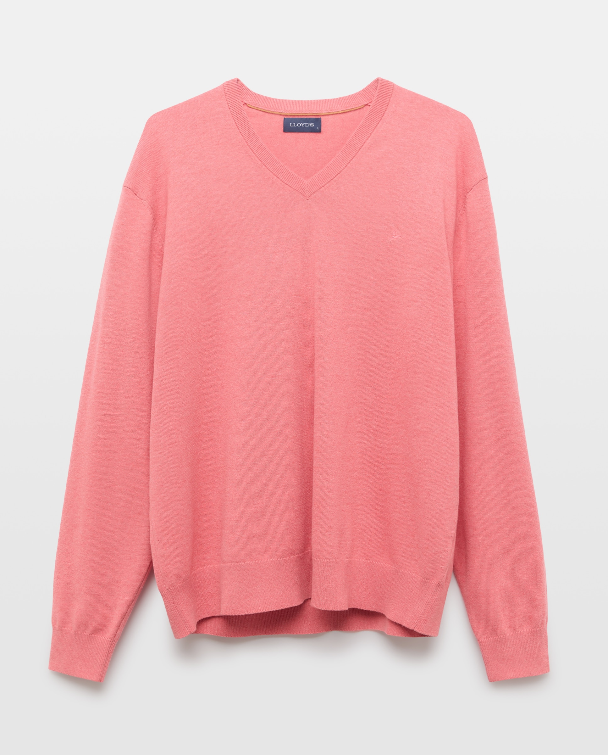 Camisola de malha com decote em bico Coral-4